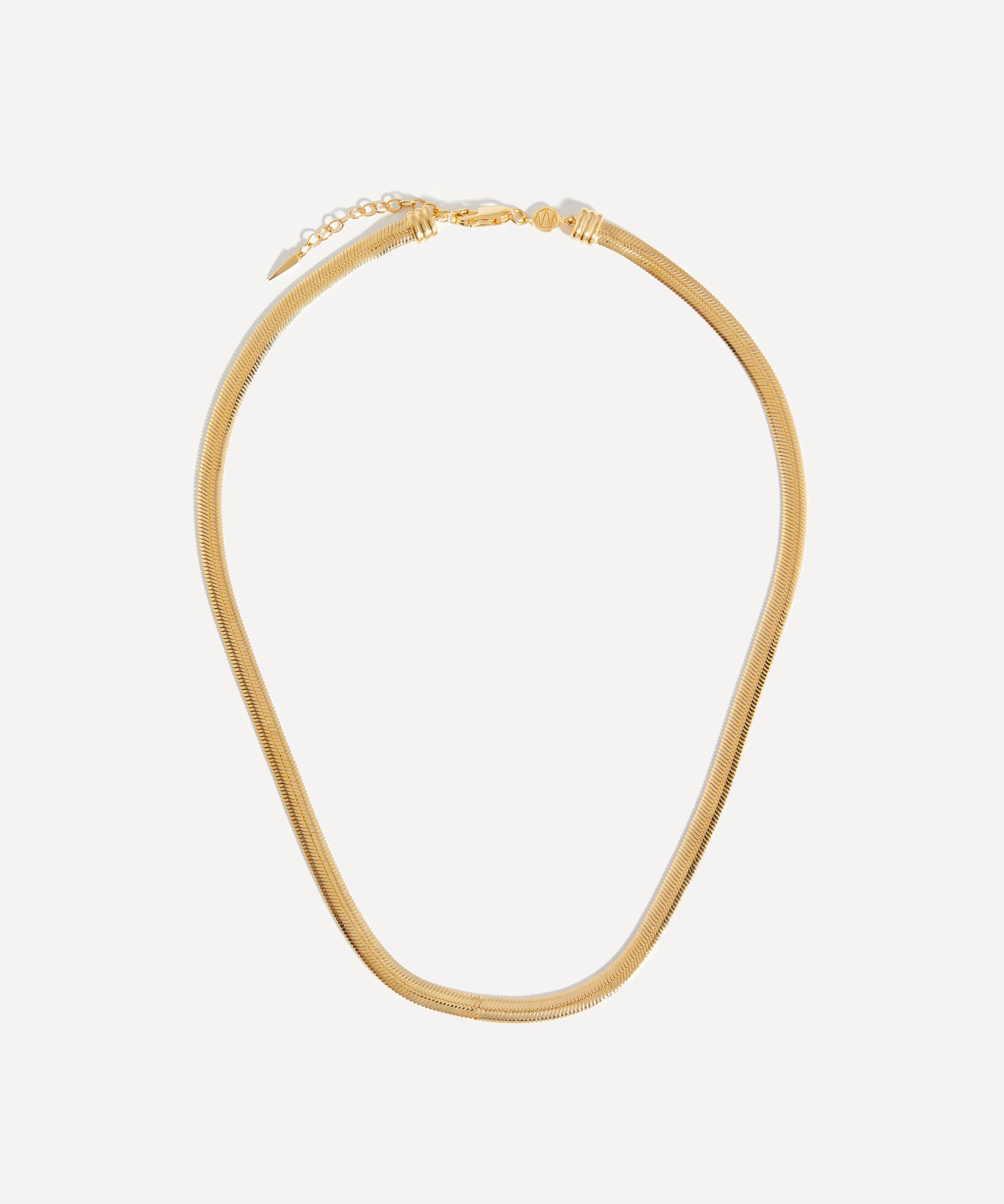 Missoma 18ct Gold-plated Vermeil Silver Flat Snake Chain Necklace