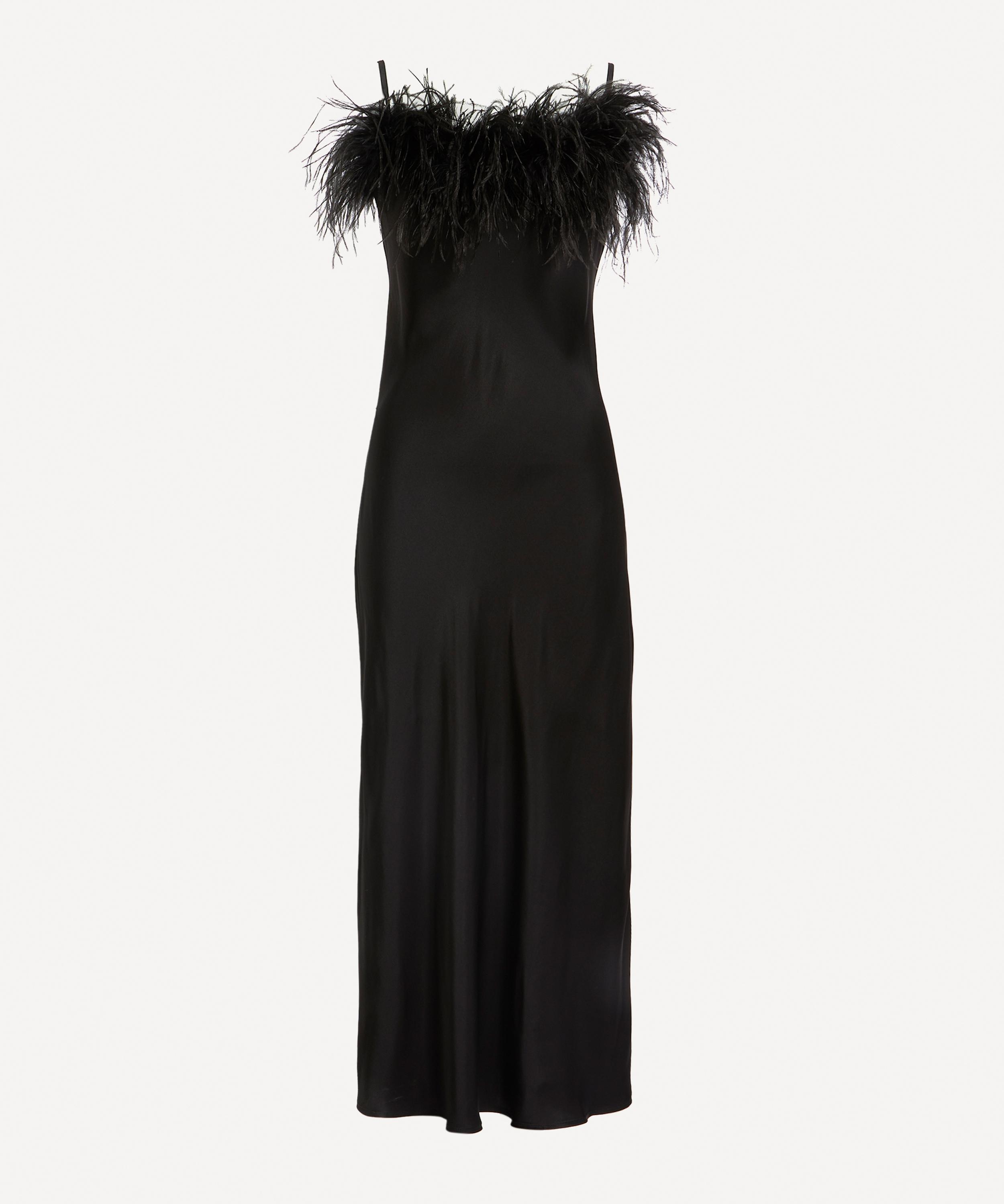 SLEEPER SLEEPER WOMEN'S FEATHERED BOHEME SLIP DRESS 