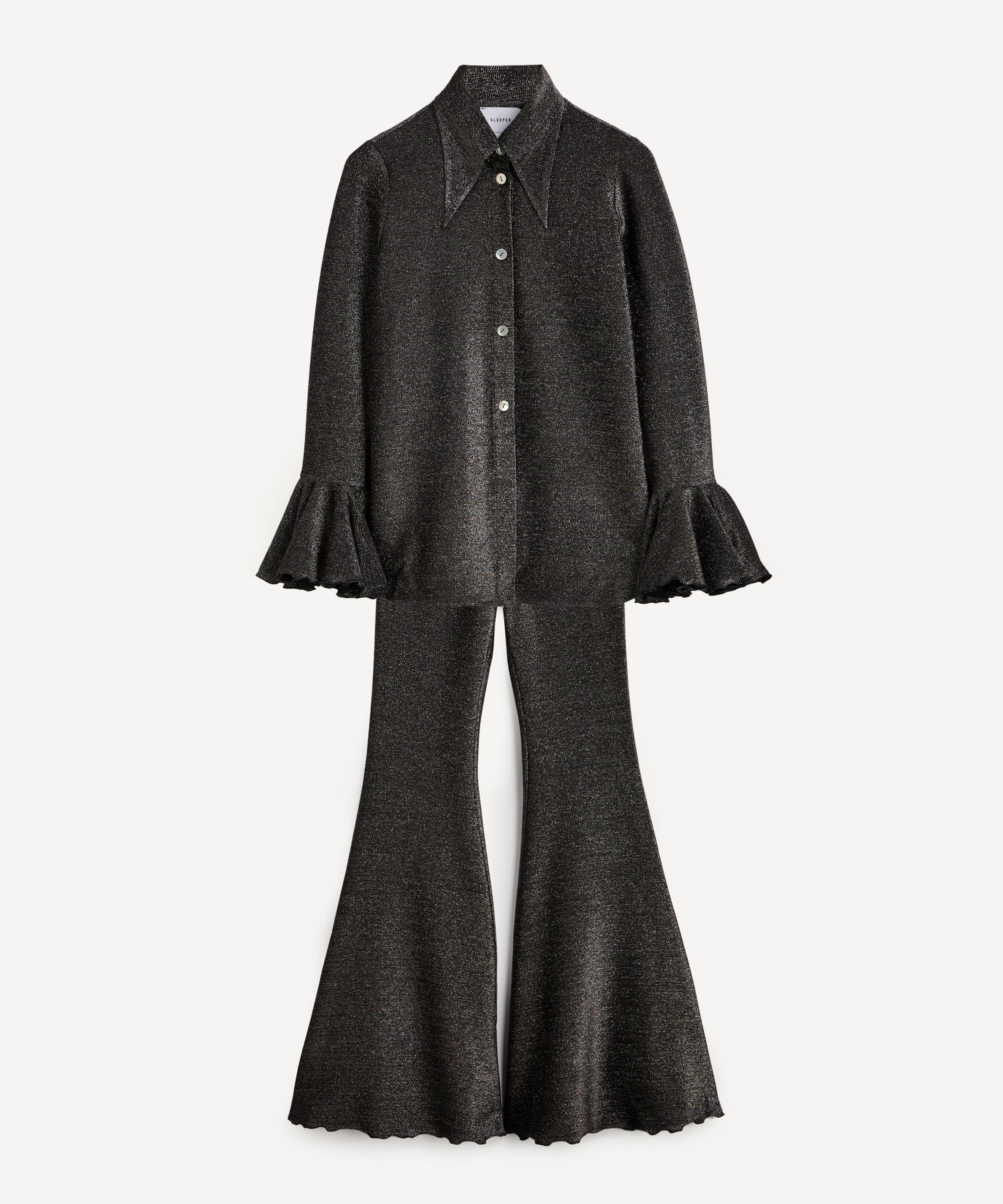 Sleeper Women's Lurex Lounge Suit In Black