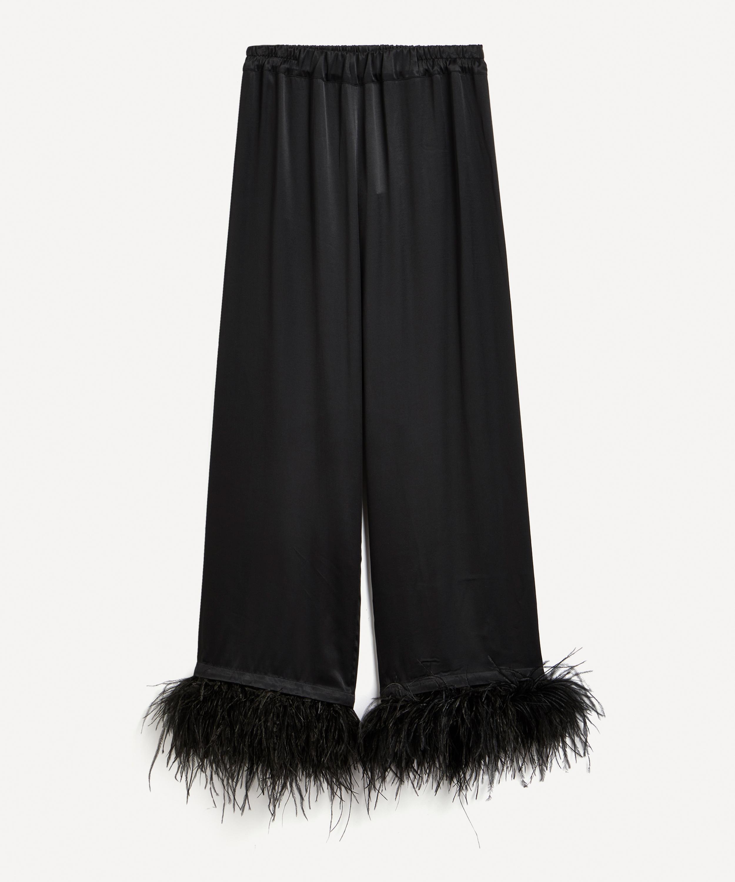 Sleeper Women's Feathered Party Trousers In Black