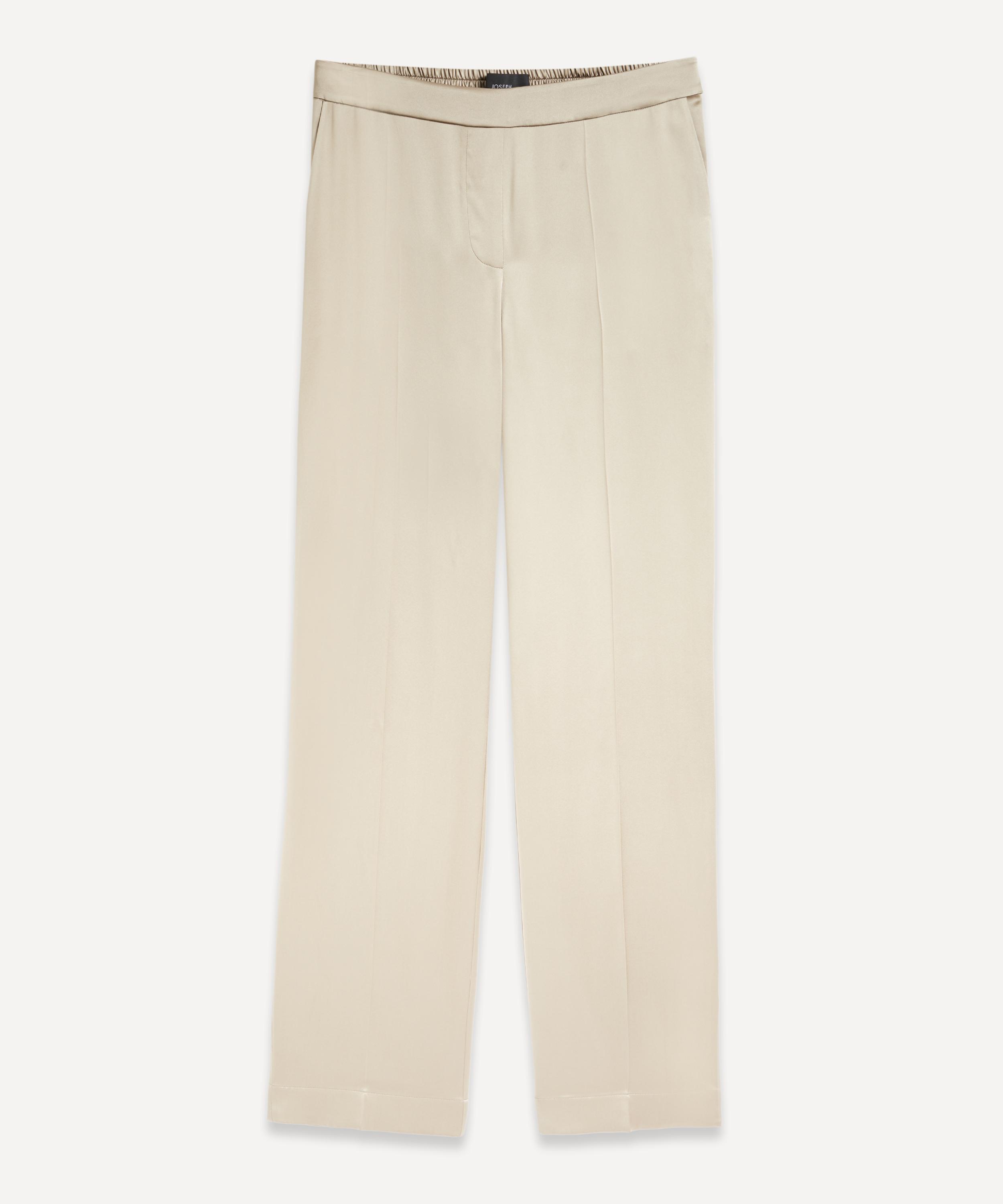 Joseph Women's Silk Satin Tova Trousers In Pewter