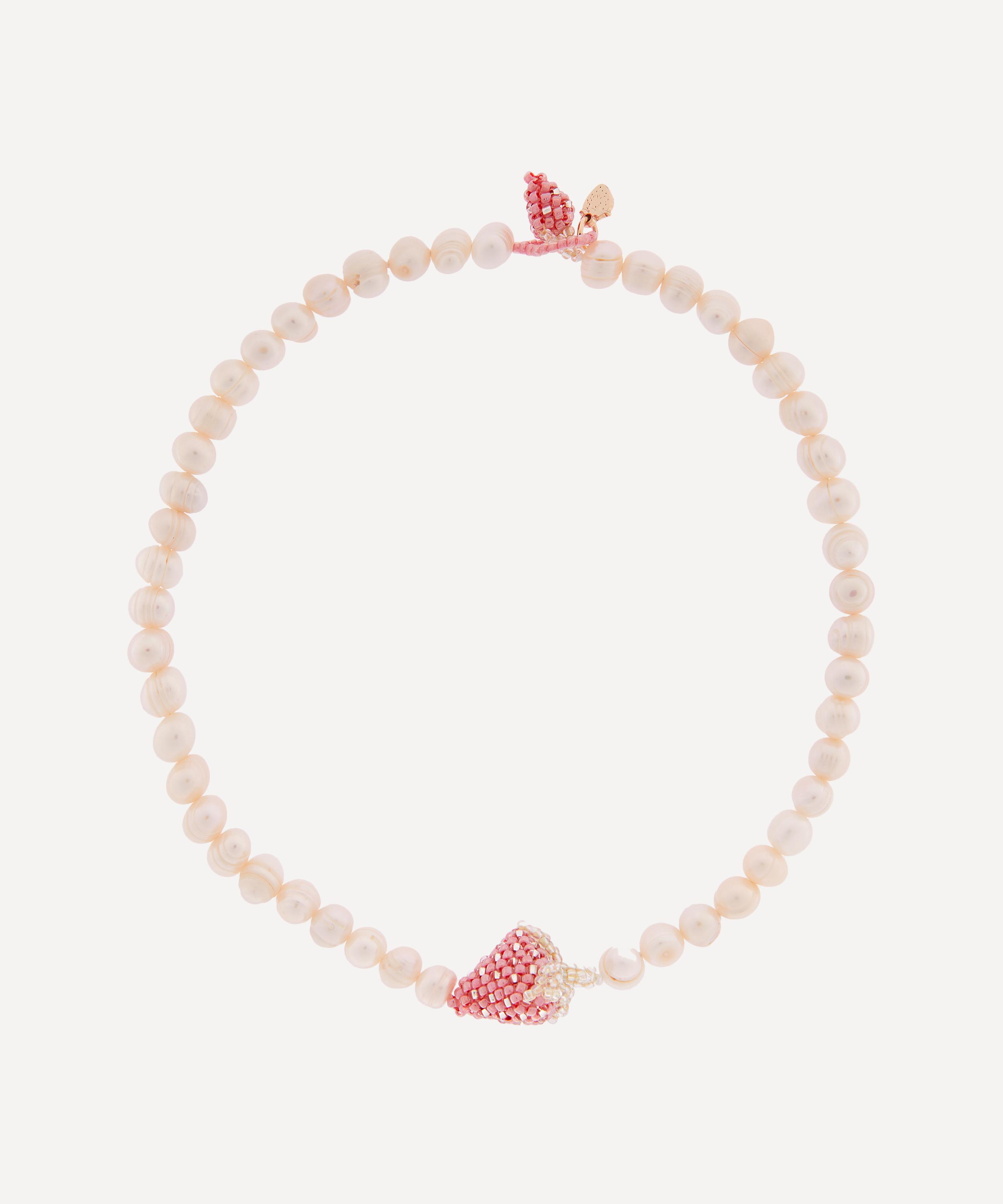 Pura Utz Pearl Pale Strawberry Necklace White Luxury Gift