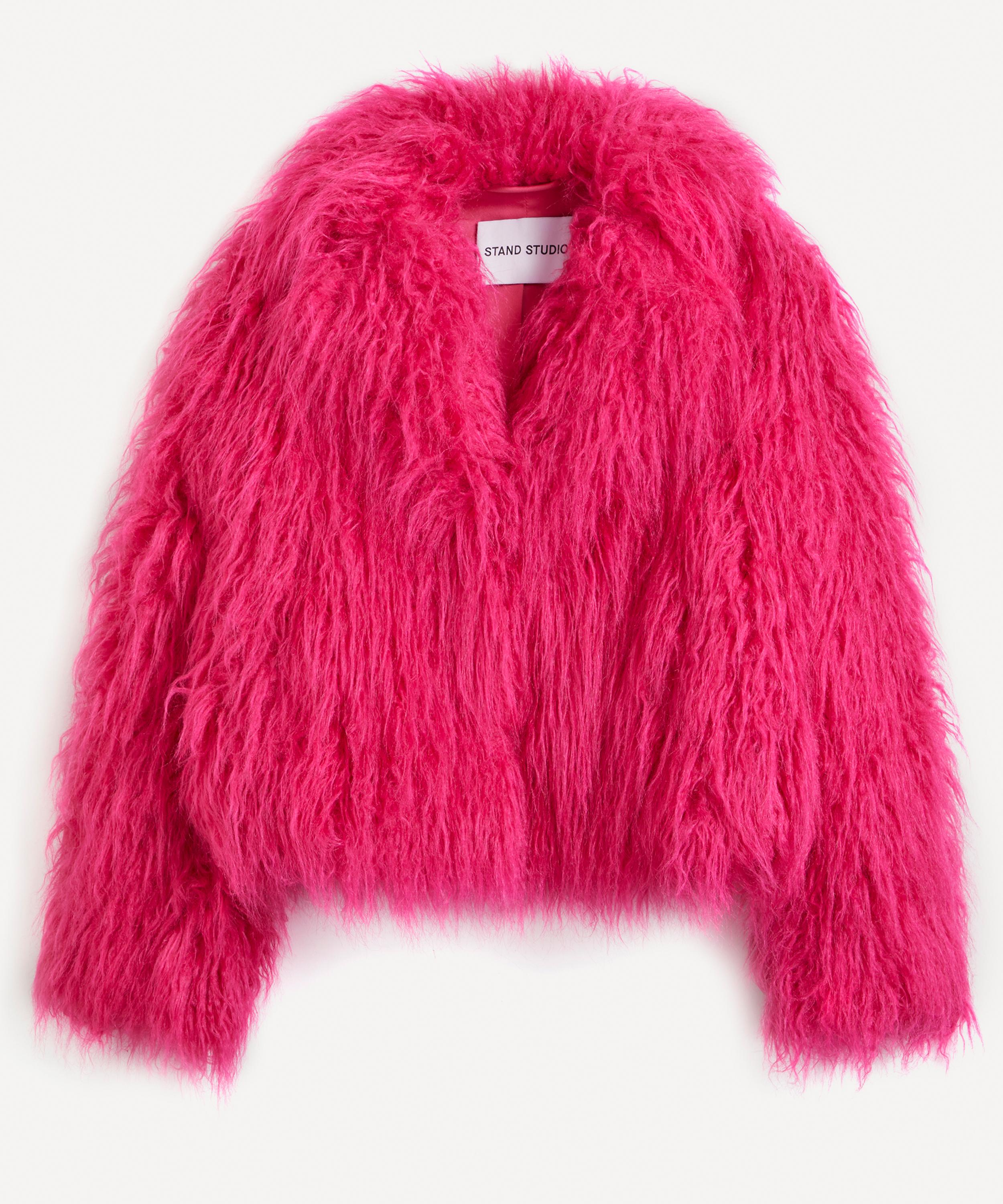 Stand Studio Pink Janet Jacket In Sour Raspberry