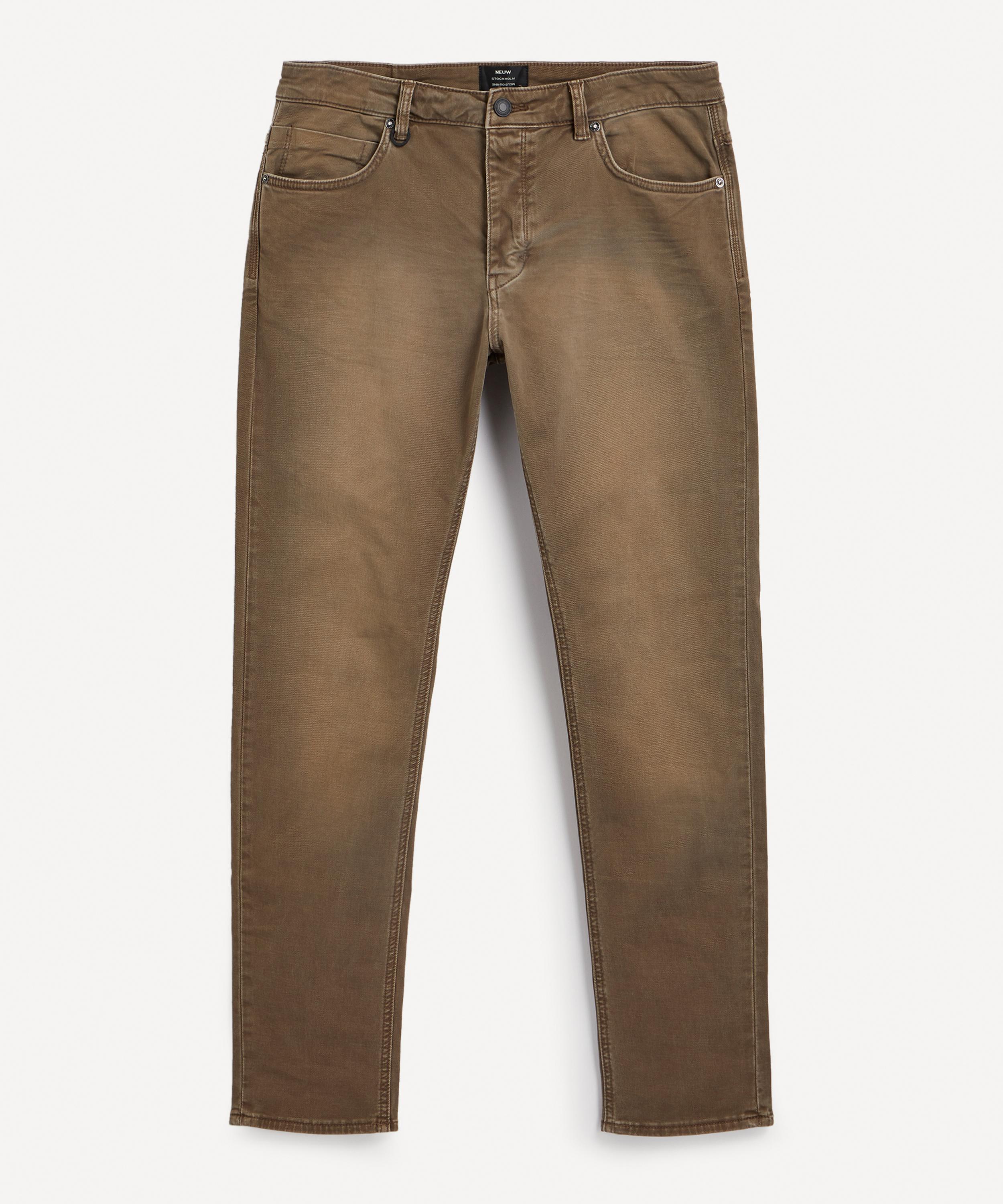 Neuw Lou Brand-patch Slim-fit Stretch-denim Jeans In Desert