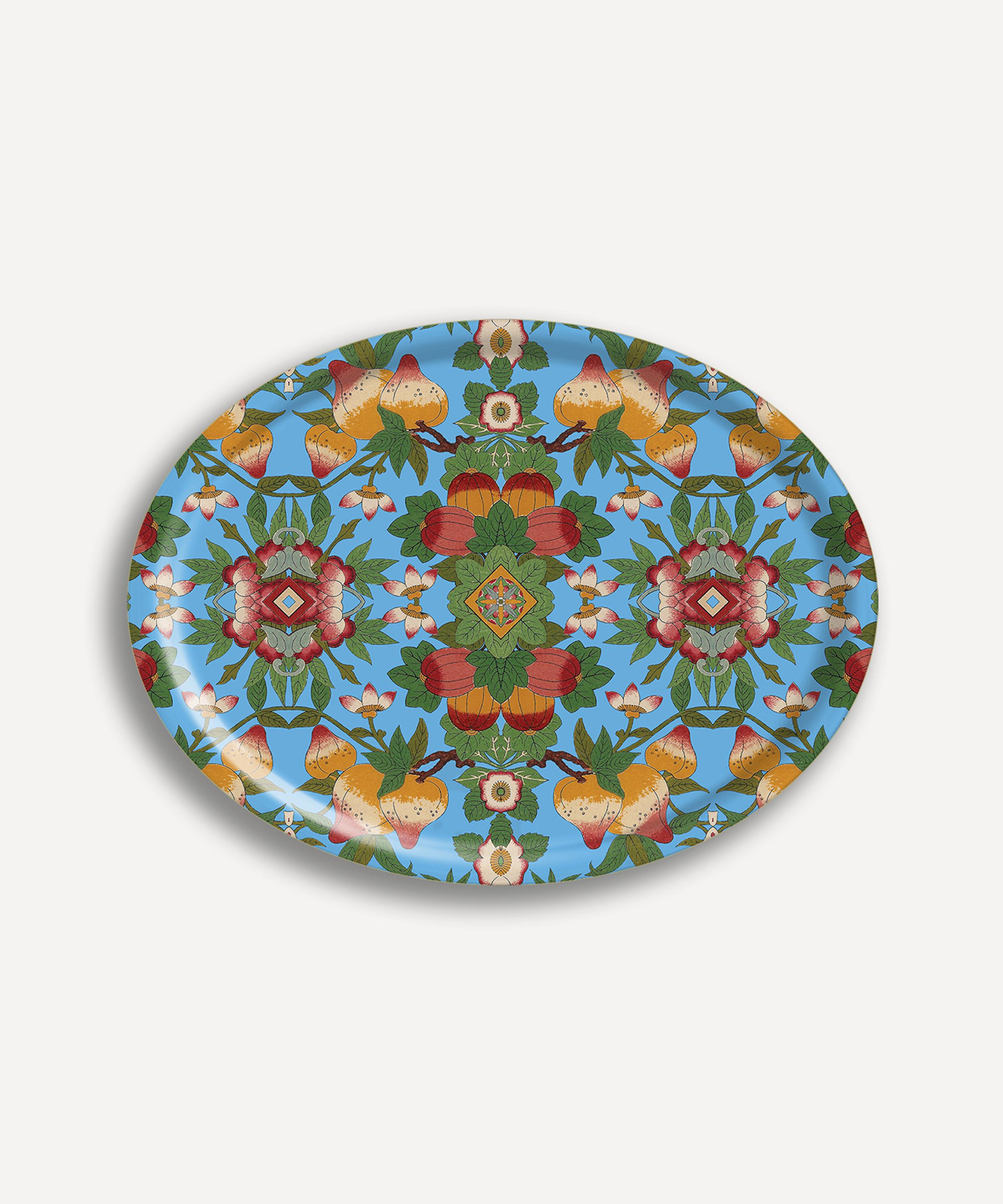 Avenida Home Temple Fruit Oval Birch Wood Tray
