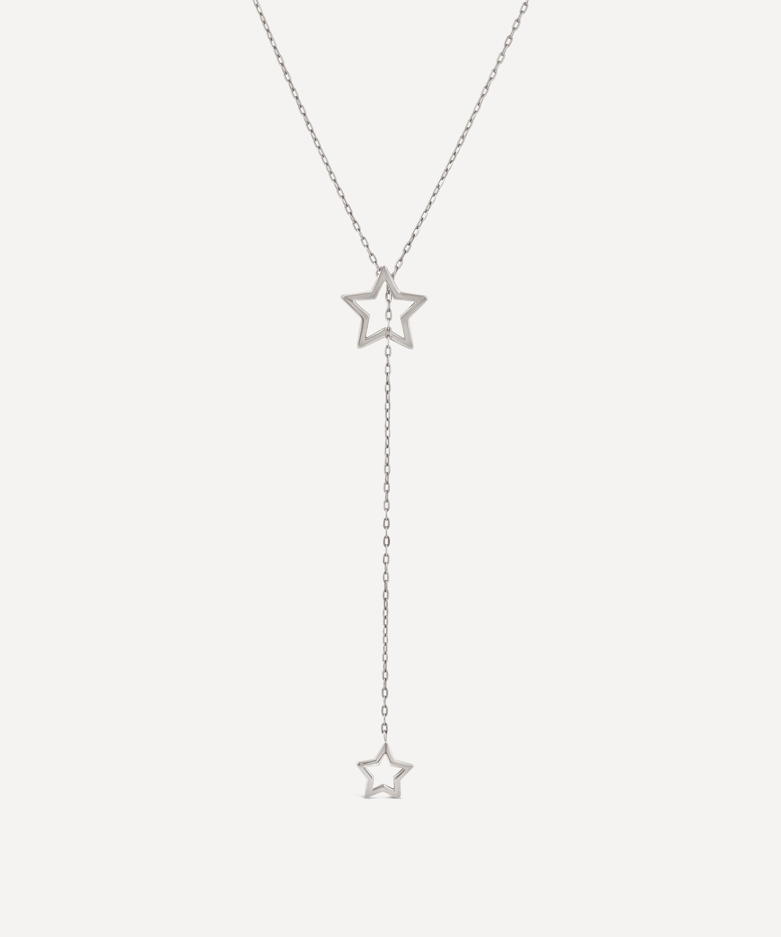 Dinny Hall Sterling Silver Stargazer Large Lariat Pendant Necklace