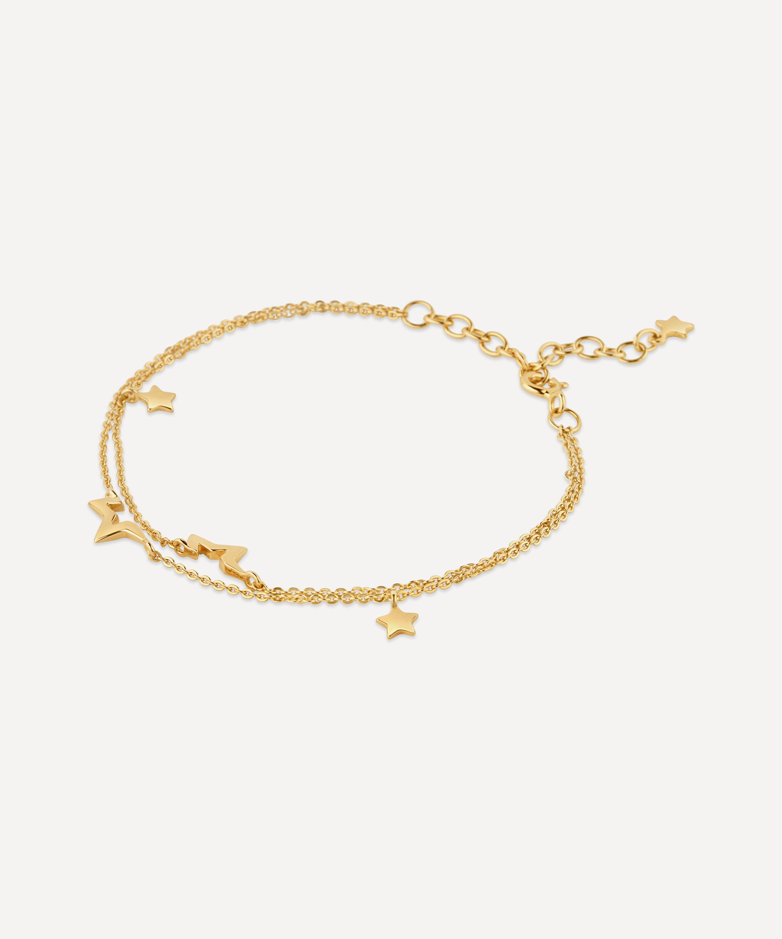 Dinny Hall 22ct Gold-Plated Vermeil Silver Stargazer Double Chain Wristlet Bracelet Luxury Christmas Gift / Present