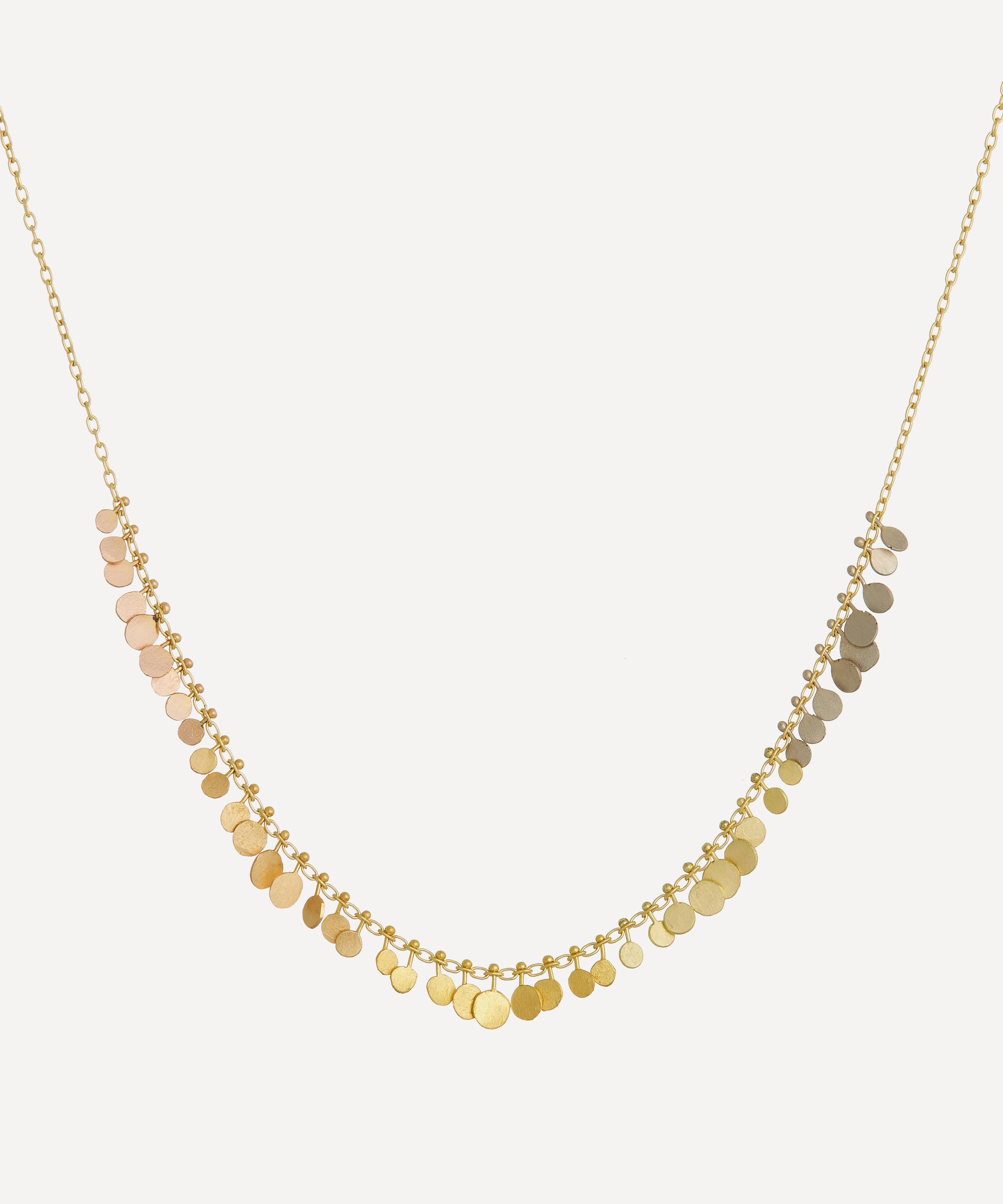 Sia Taylor 18ct-24ct Gold Rainbow Graduating Dots Necklace