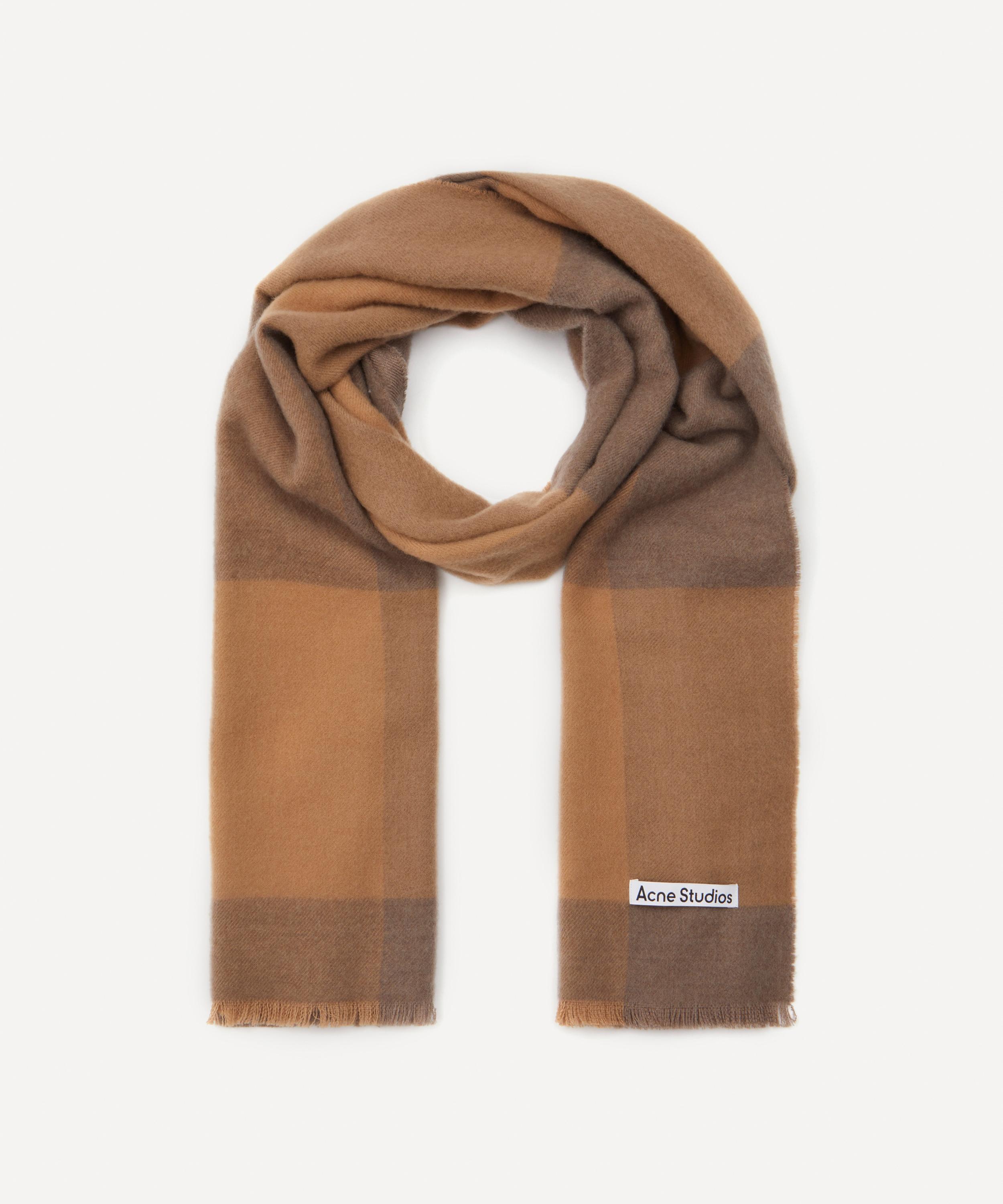 Shop Acne Studios Women's Check Wool Scarf