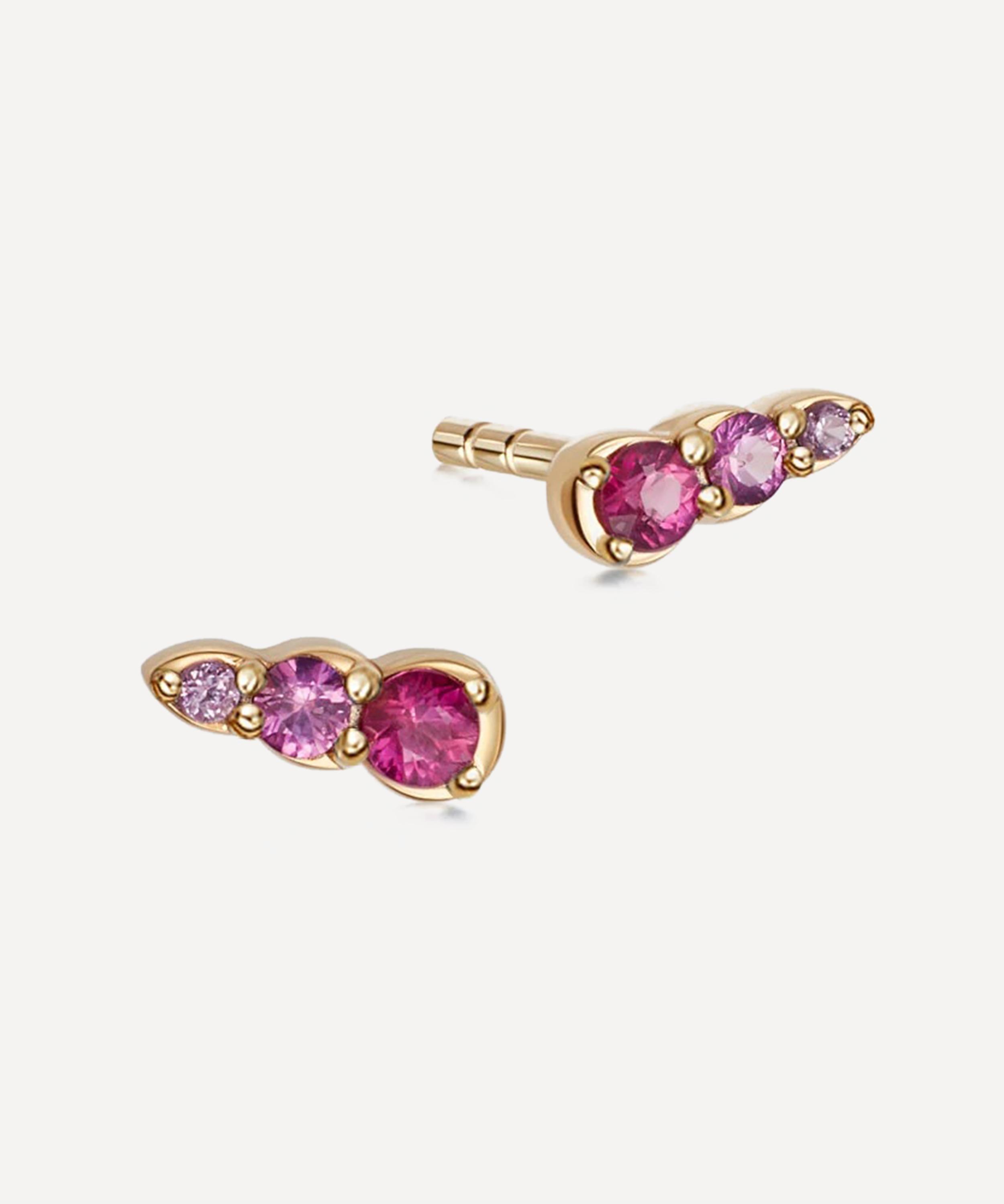 ASTLEY CLARKE ASTLEY CLARKE 14CT GOLD MINI INTERSTELLAR SAPPHIRE STUD EARRINGS 