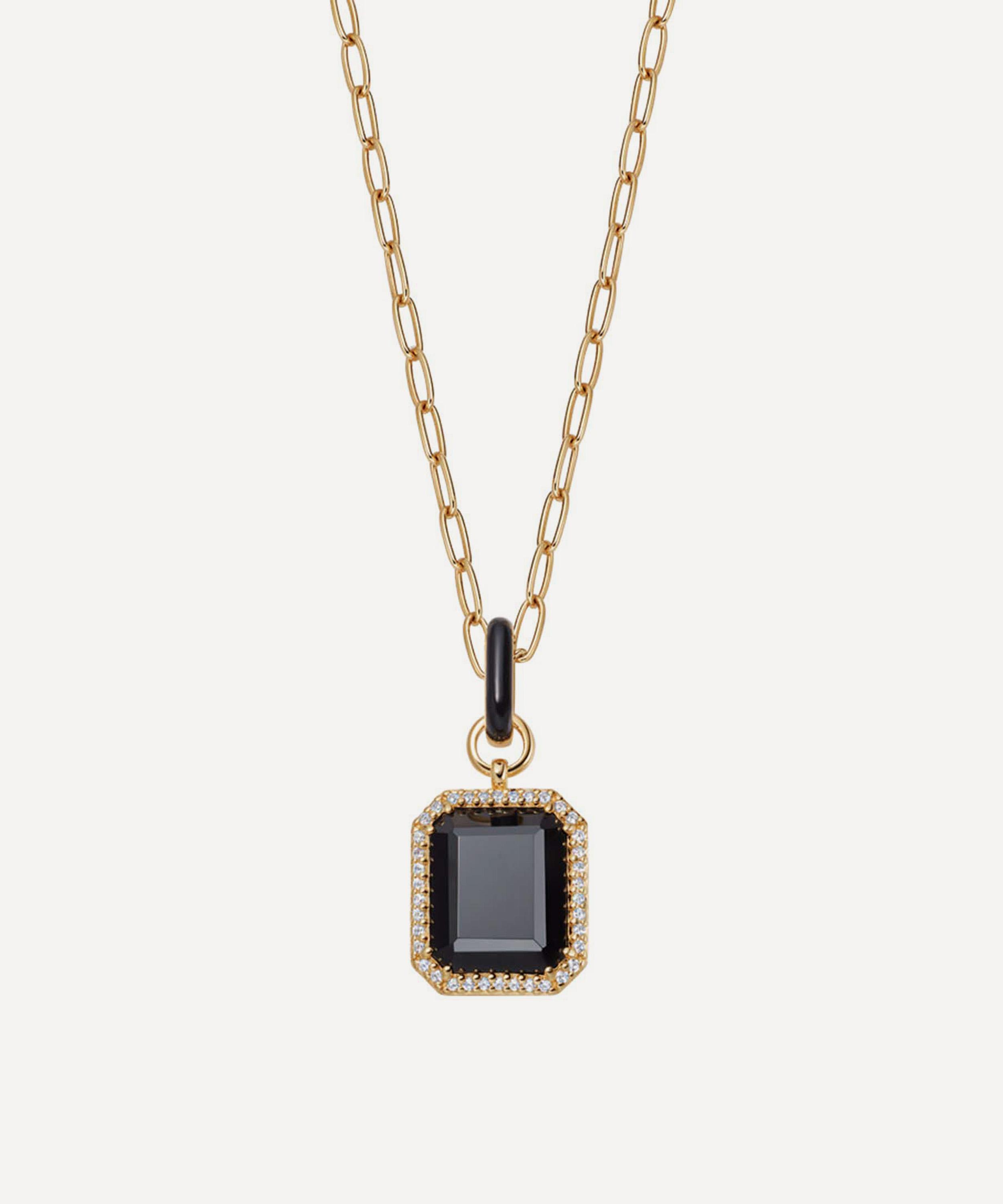 Astley Clarke 18ct Gold-plated Vermeil Silver Ottima Black Onyx Pendant Necklace