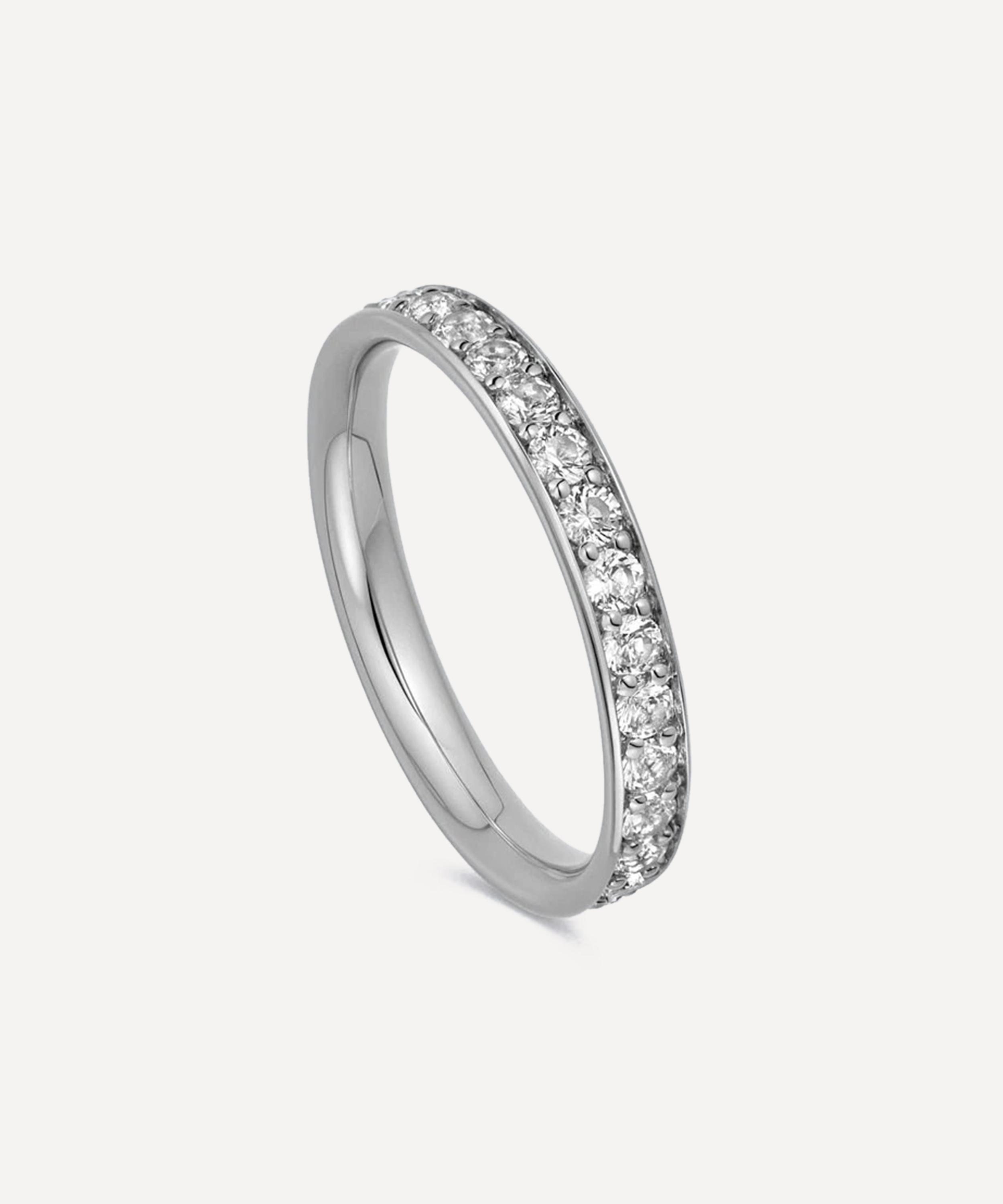 ASTLEY CLARKE ASTLEY CLARKE STERLING SILVER POLARIS WHITE SAPPHIRE ETERNITY RING 