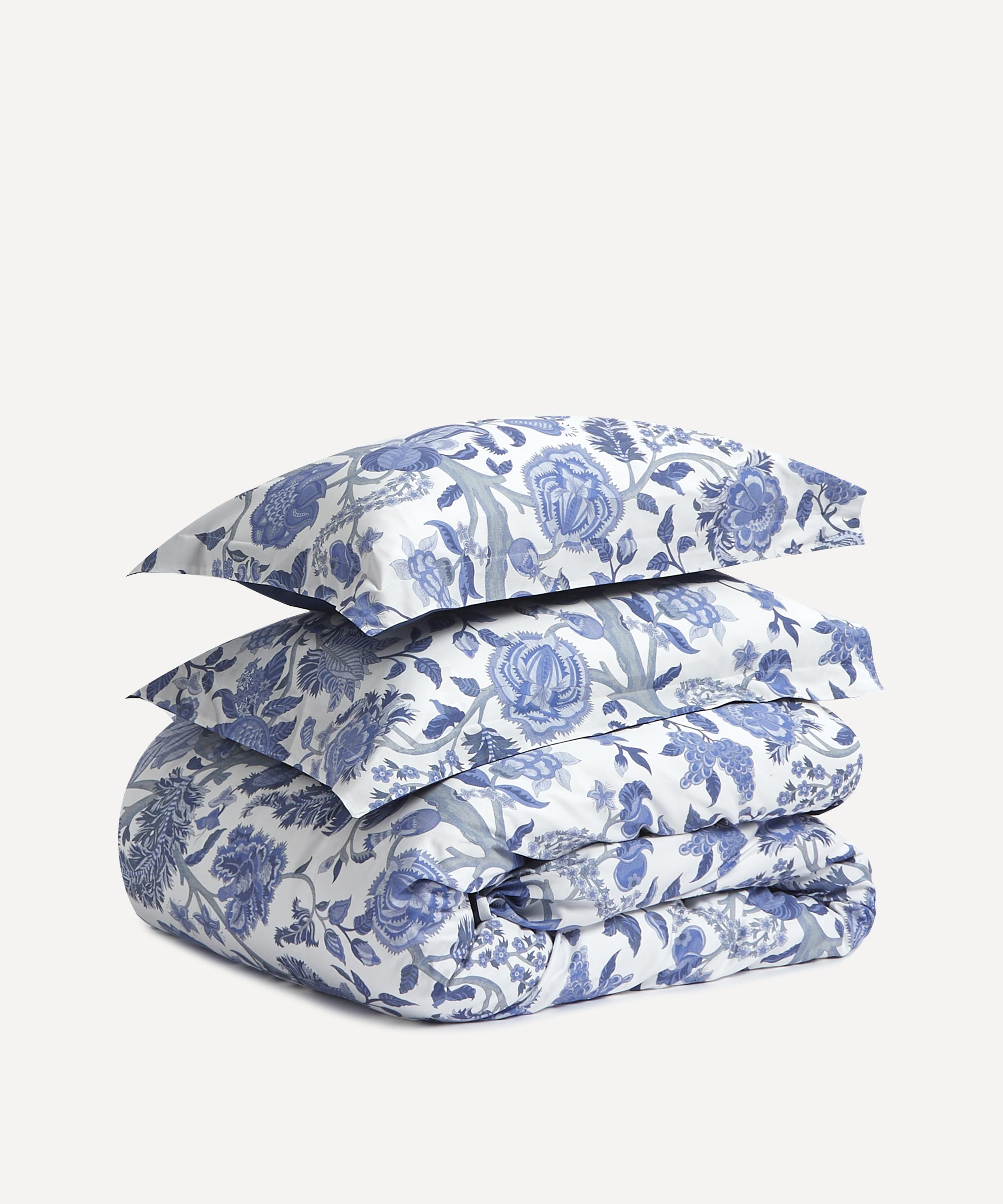 Liberty Palampore Trail Lapis Cotton Sateen Double Duvet Cover Set