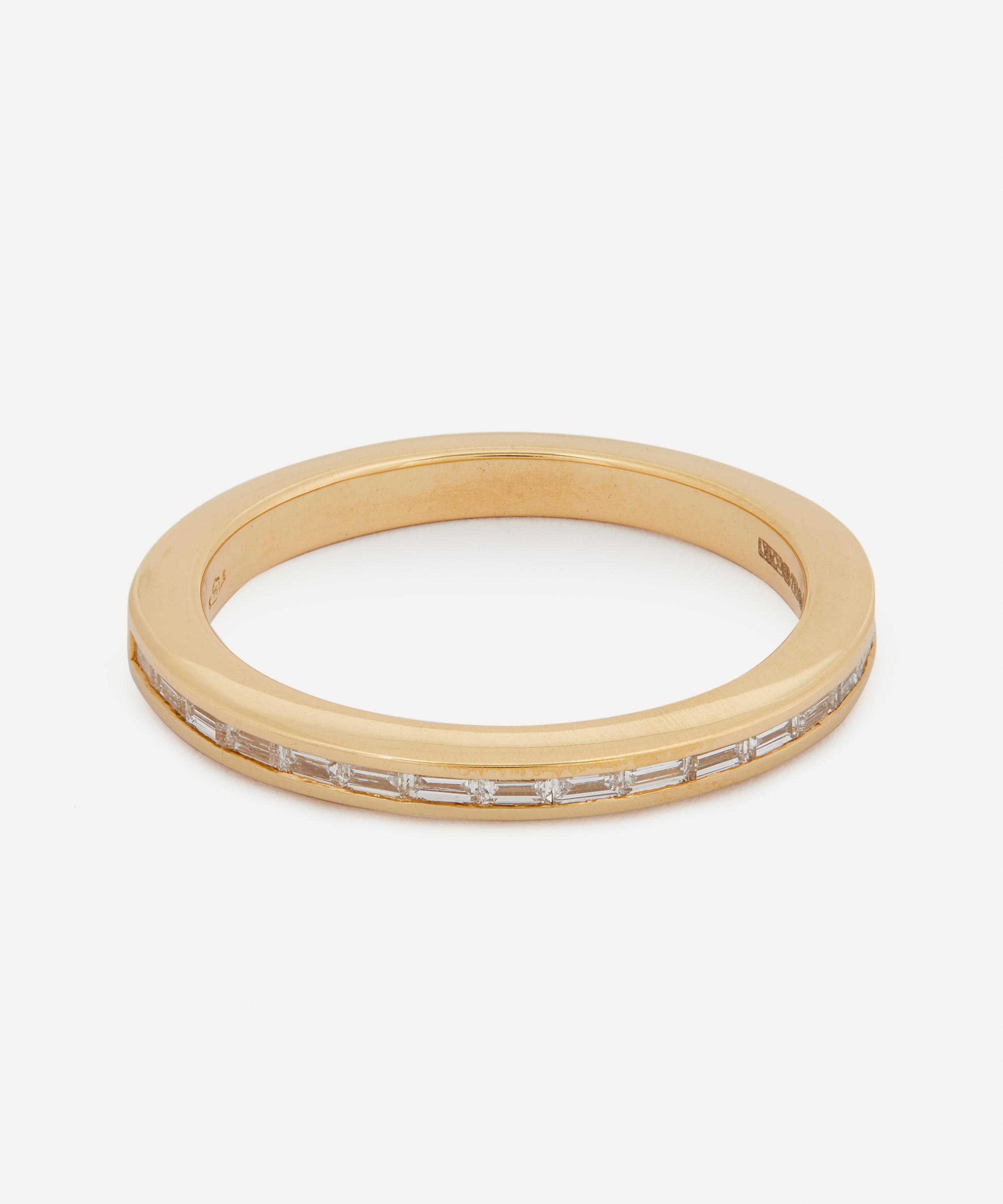 Artemer 18ct Gold Art Deco Diamond Wedding Band Ring