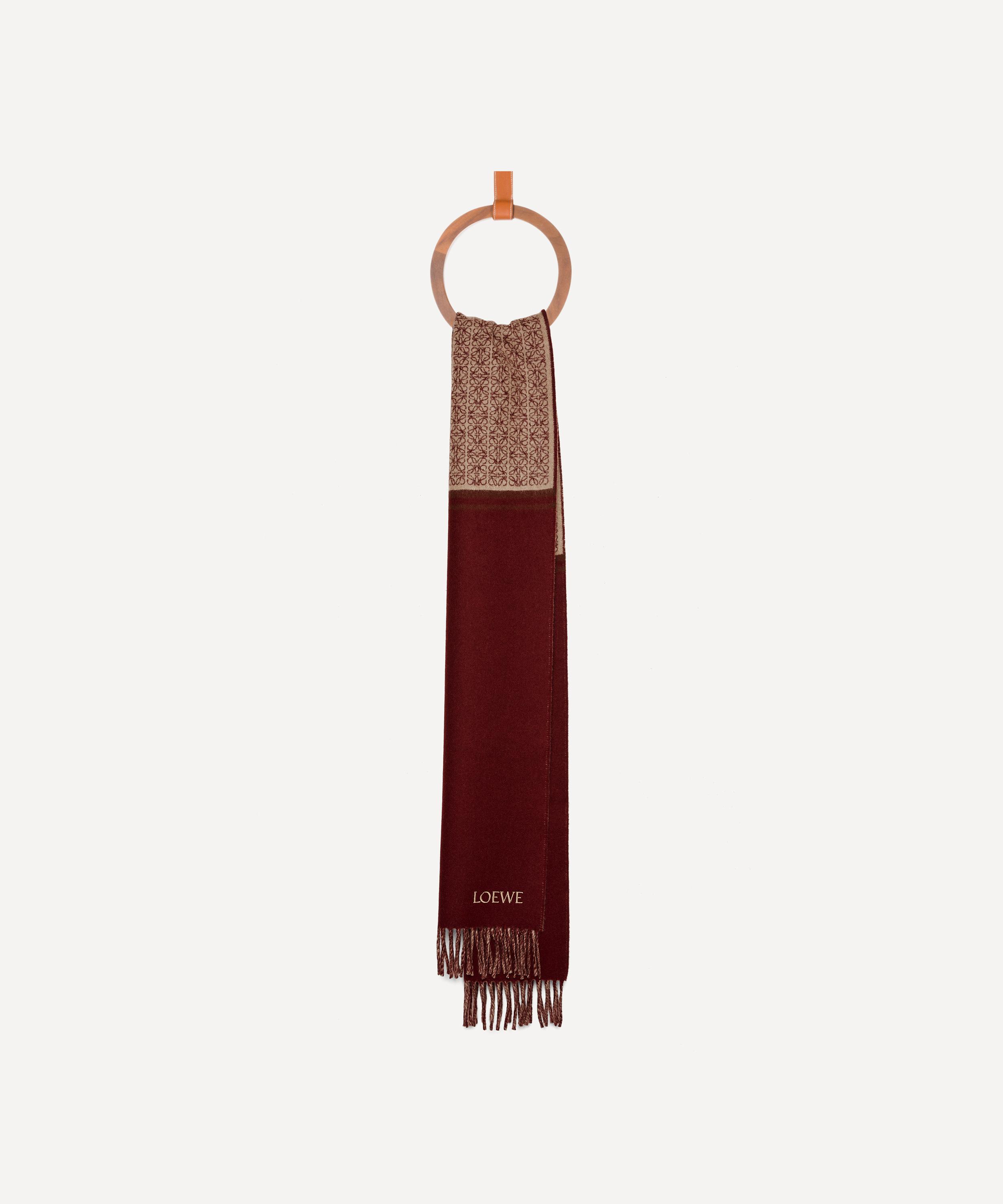 LOEWE LOEWE WOMEN'S SKINNY ANAGRAM WOOL-BLEND SCARF 