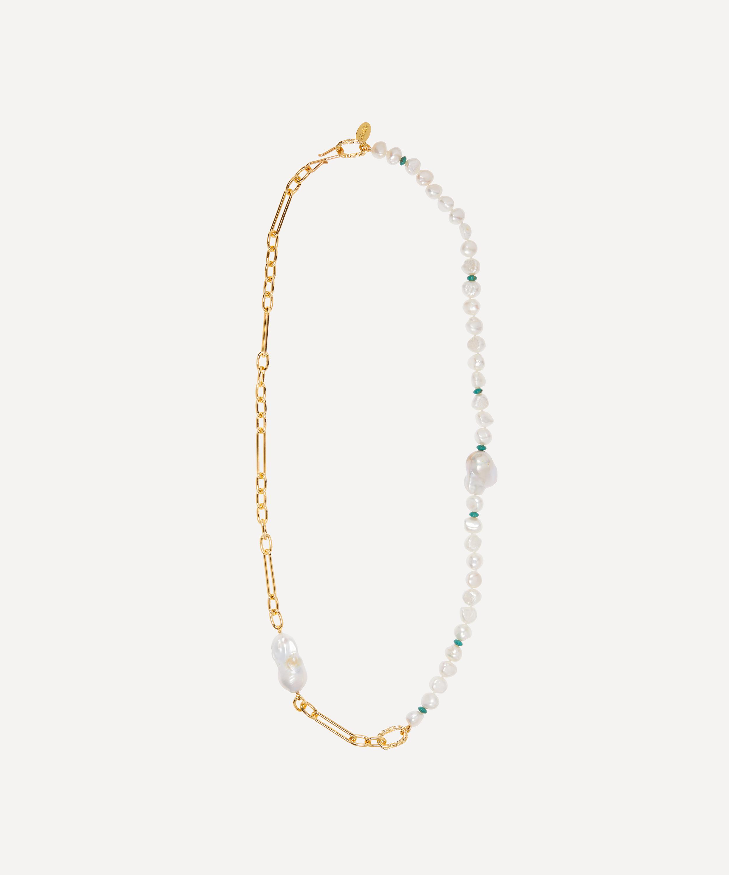 Shop Lizzie Fortunato Gold-plated Turquoise Harbor Necklace