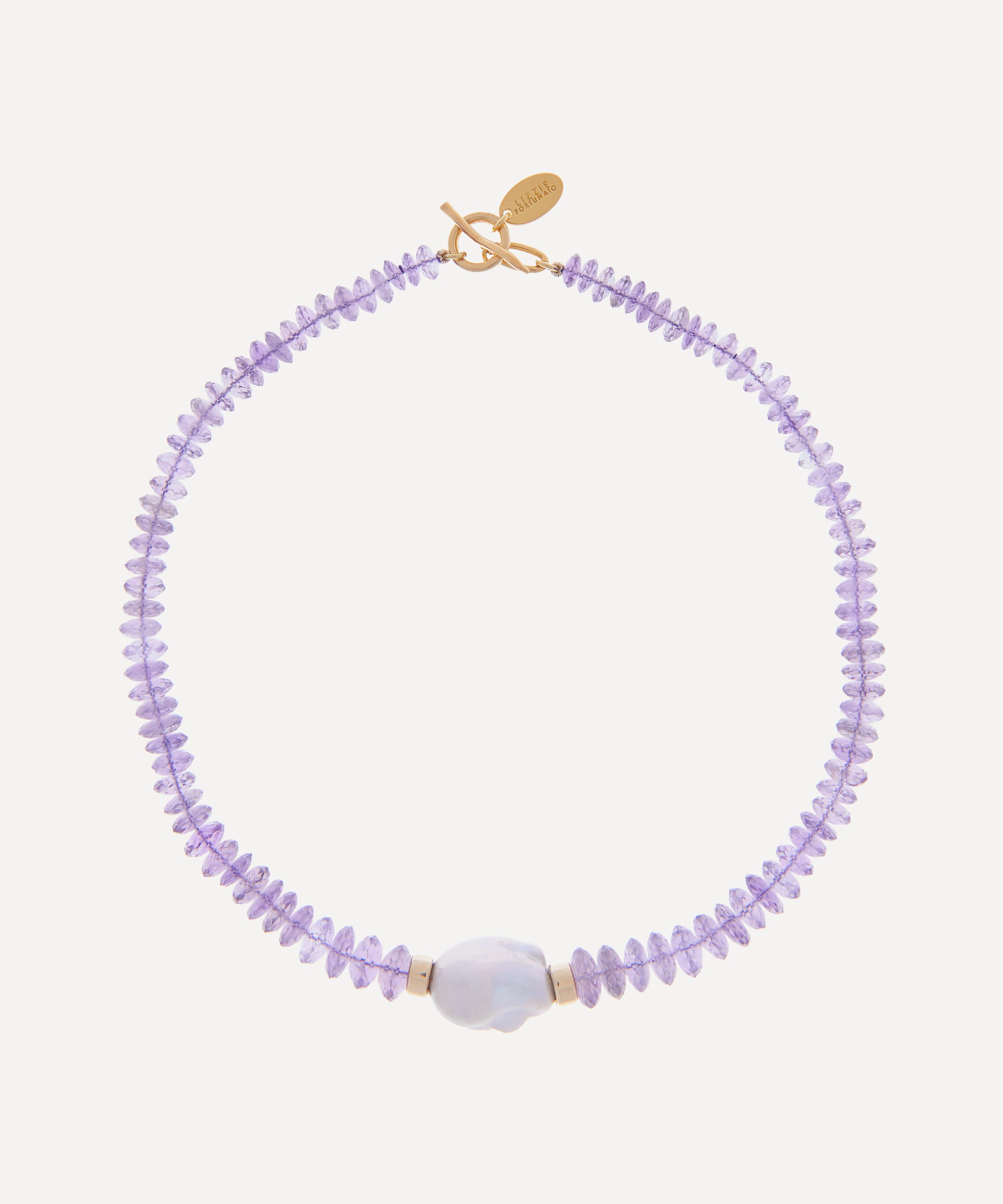 LIZZIE FORTUNATO LIZZIE FORTUNATO GOLD-PLATED CALYPSO BEAD NECKLACE 