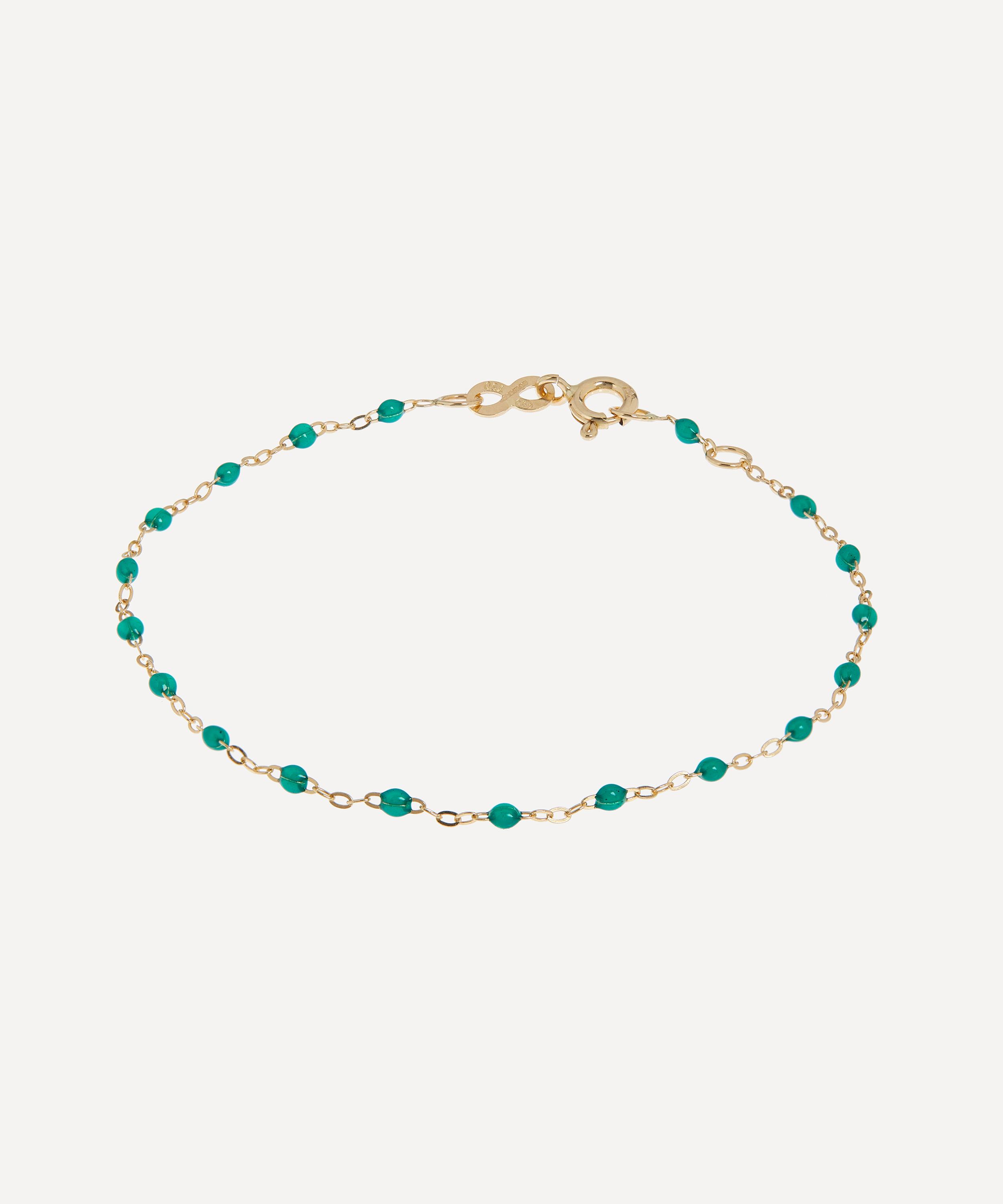 Gigi Clozeau 18ct Gold Classic Gigi Resin Bead Bracelet Luxury Gift
