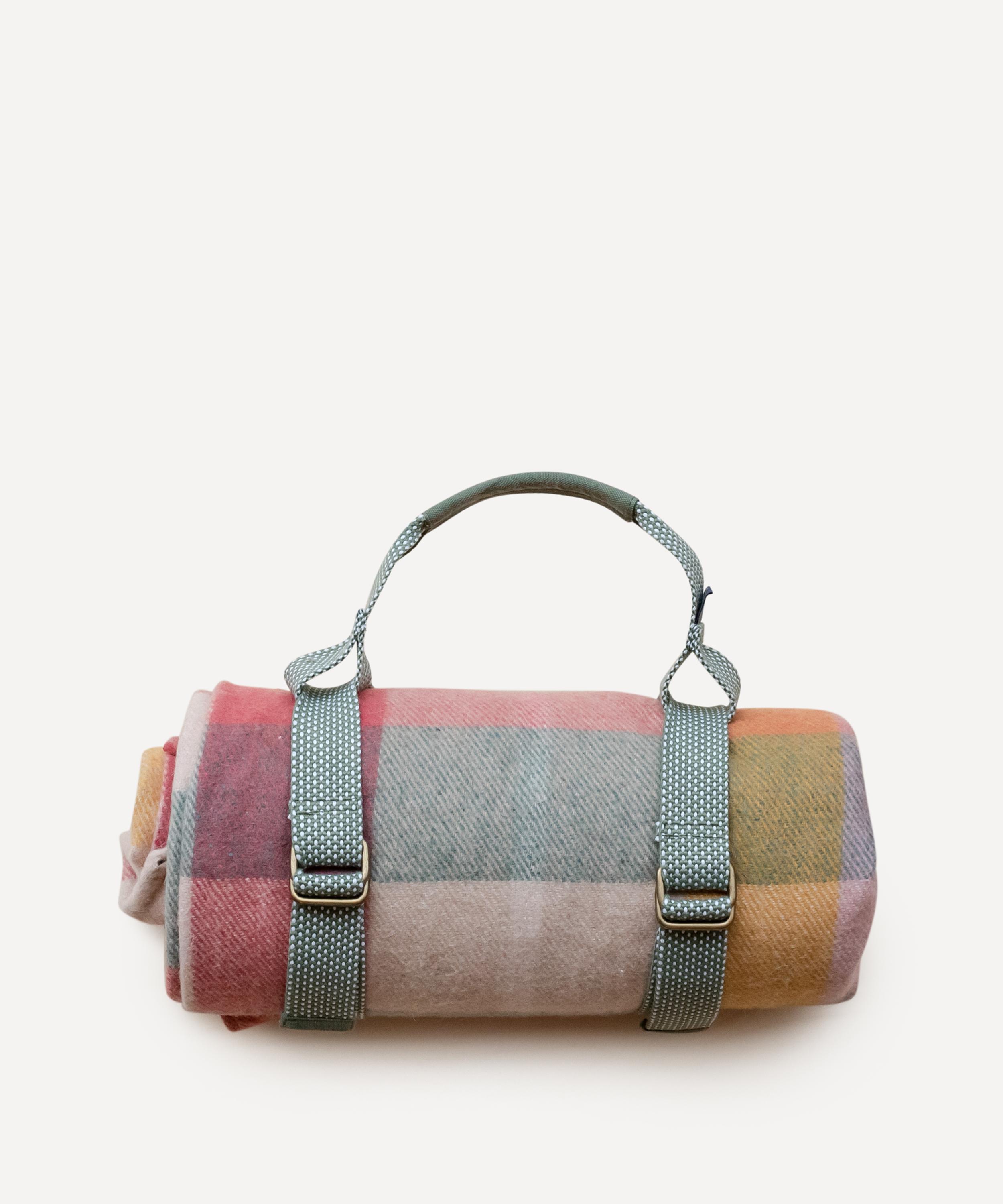 Shop The Tartan Blanket Co. Wildflower Check Recycled Wool Picnic Blanket