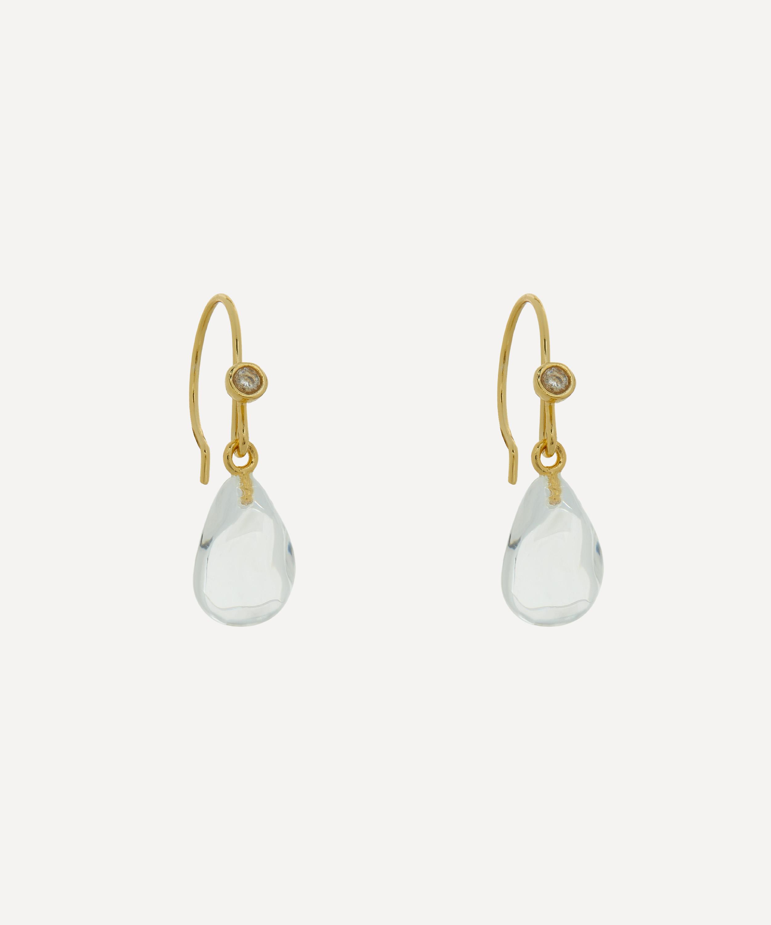ALEXIS BITTAR ALEXIS BITTAR 14CT GOLD-PLATED LUCITE TEARDROP EARRINGS 
