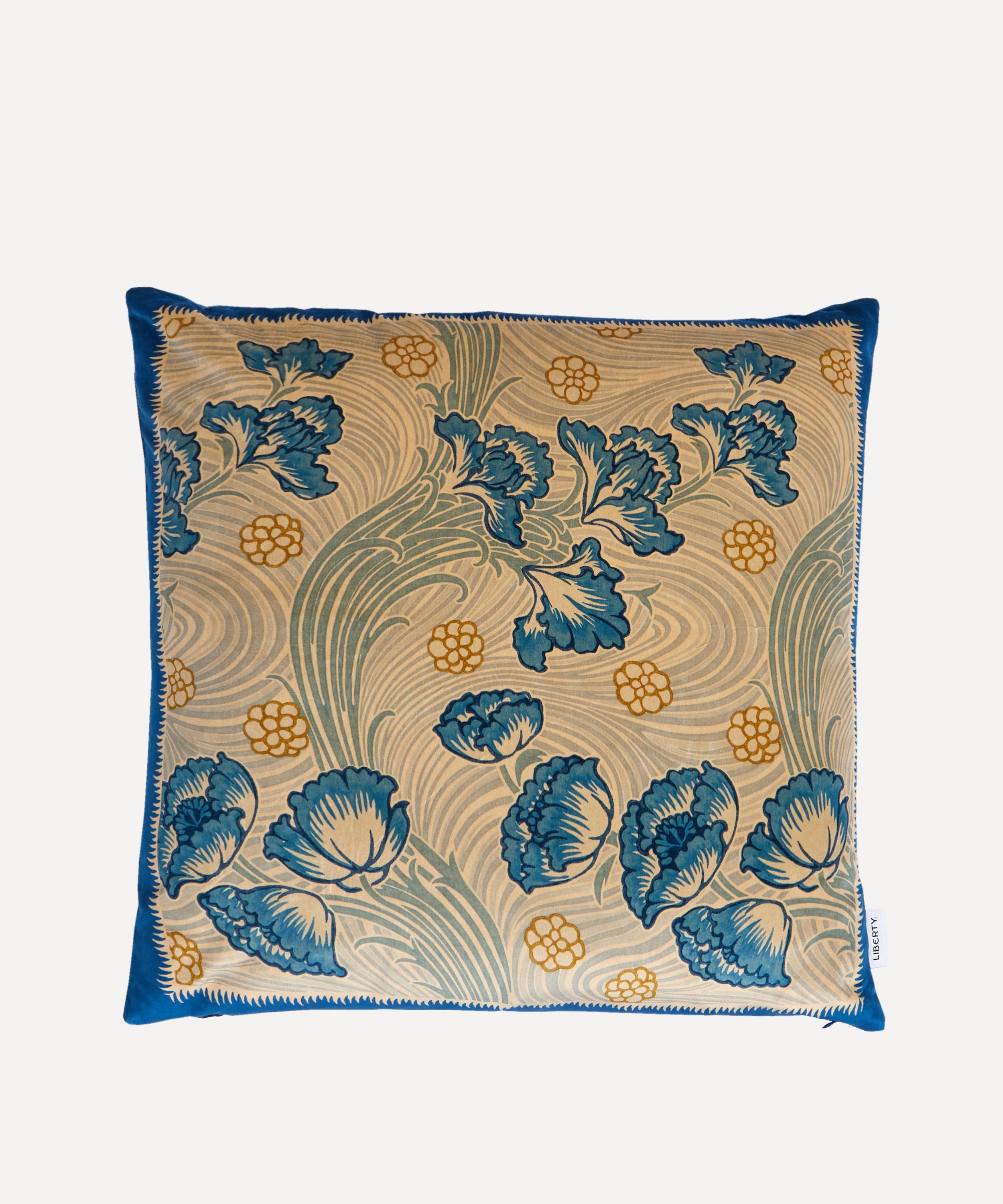 Shop Liberty Lotus Square Velvet Cushion