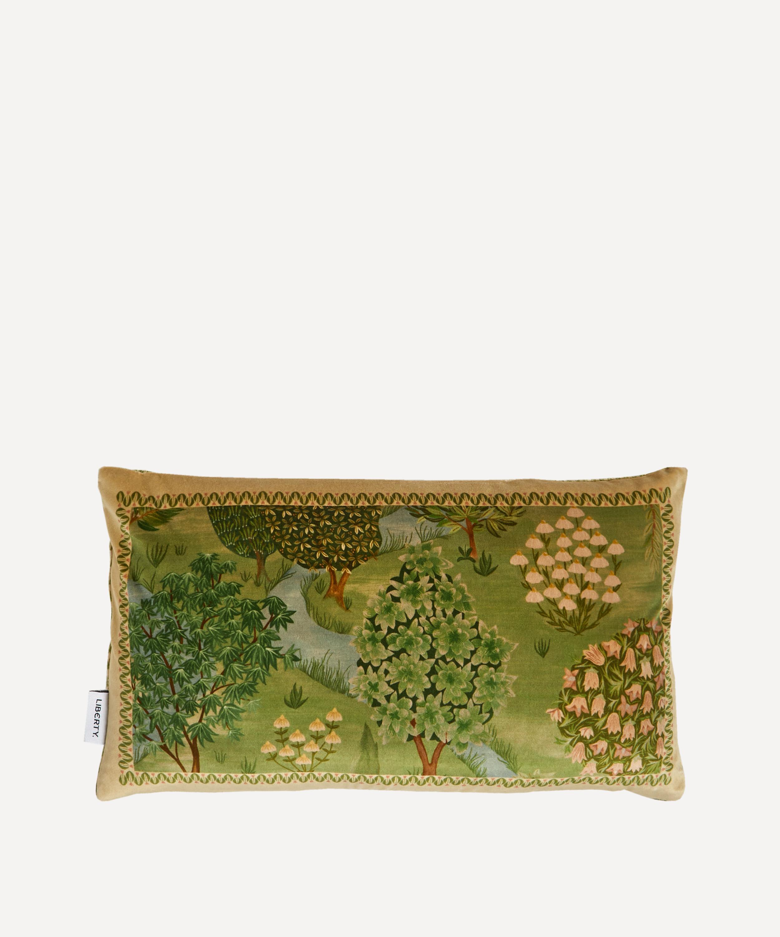 LIBERTY LIBERTY PERSIAN GARDEN RECTANGULAR VELVET CUSHION 