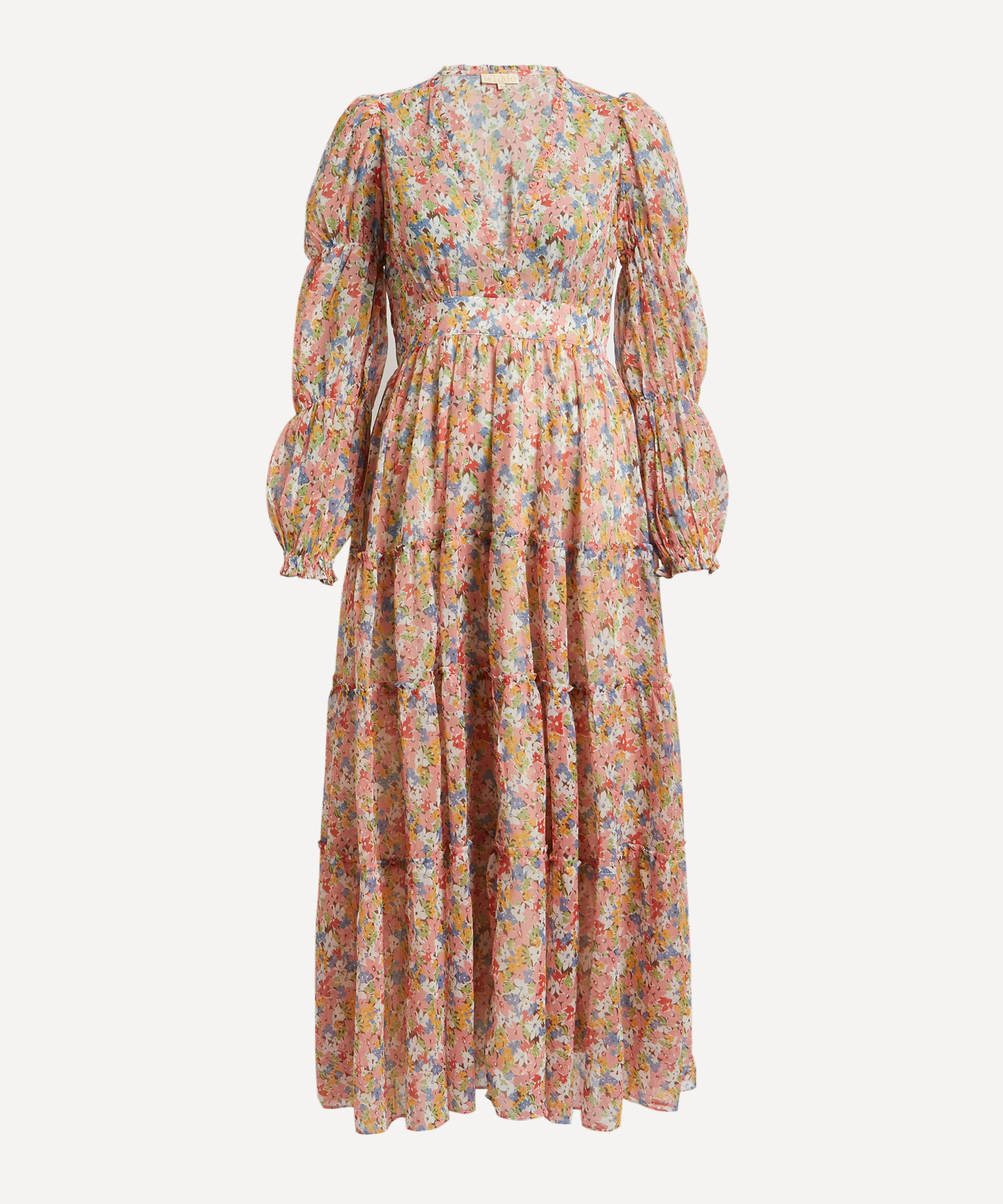 Bytimo Women's Chiffon Tiered Maxi-dress
