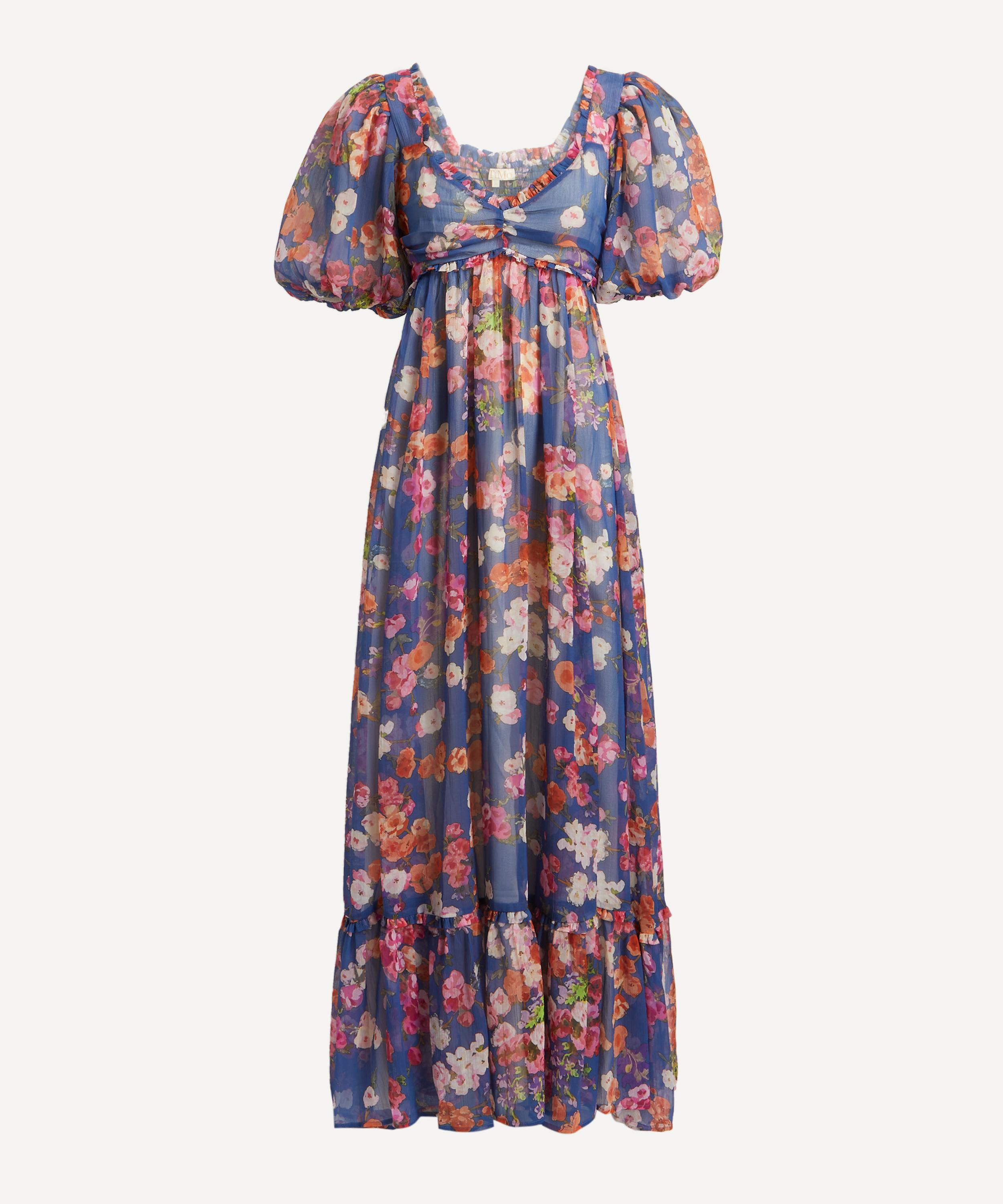 Bytimo Women's Chiffon Puffed Maxi-dress