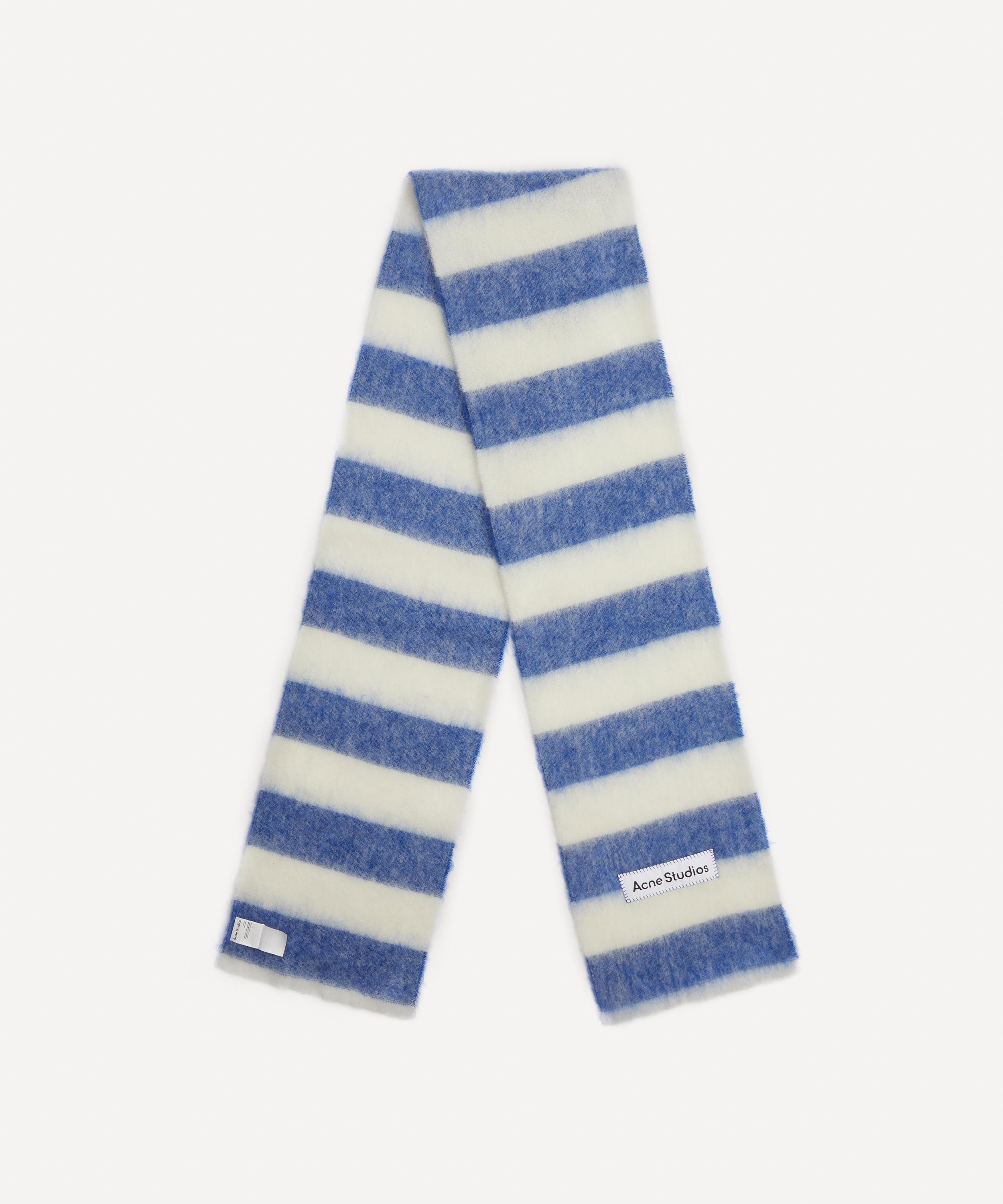 Shop Acne Studios Mens Wool-blend Stripe Scarf
