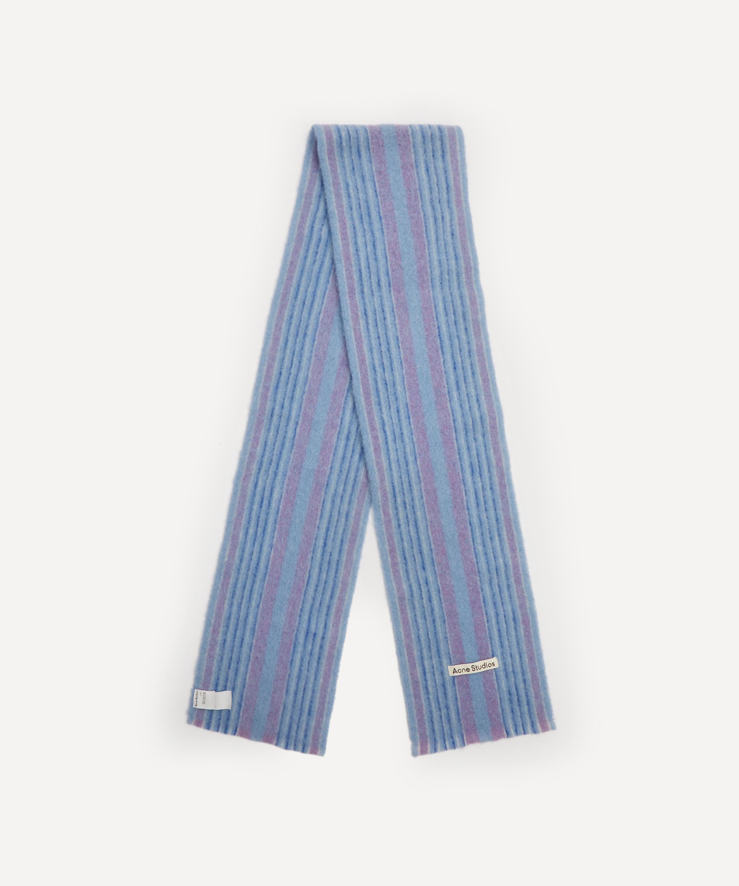 Shop Acne Studios Mens Striped Mohair Scarf
