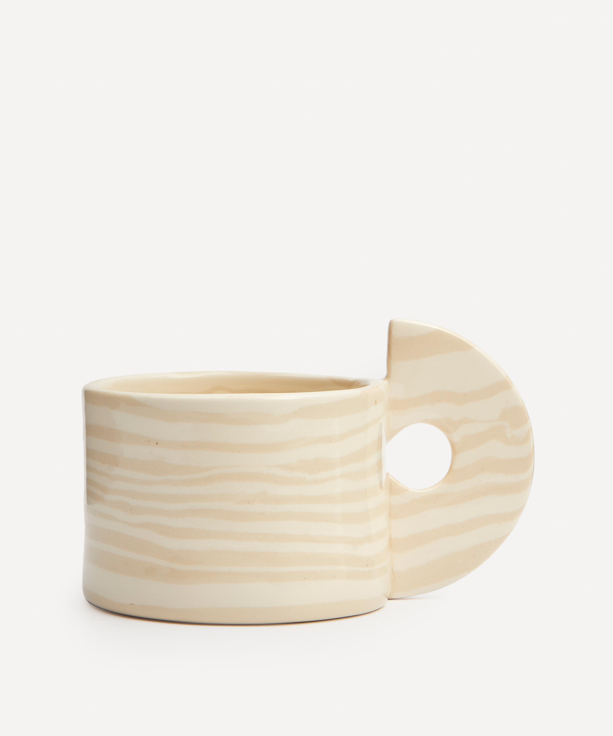 HENRY HOLLAND STUDIO HENRY HOLLAND STUDIO WHITE ON WHITE STRIPE MUG 