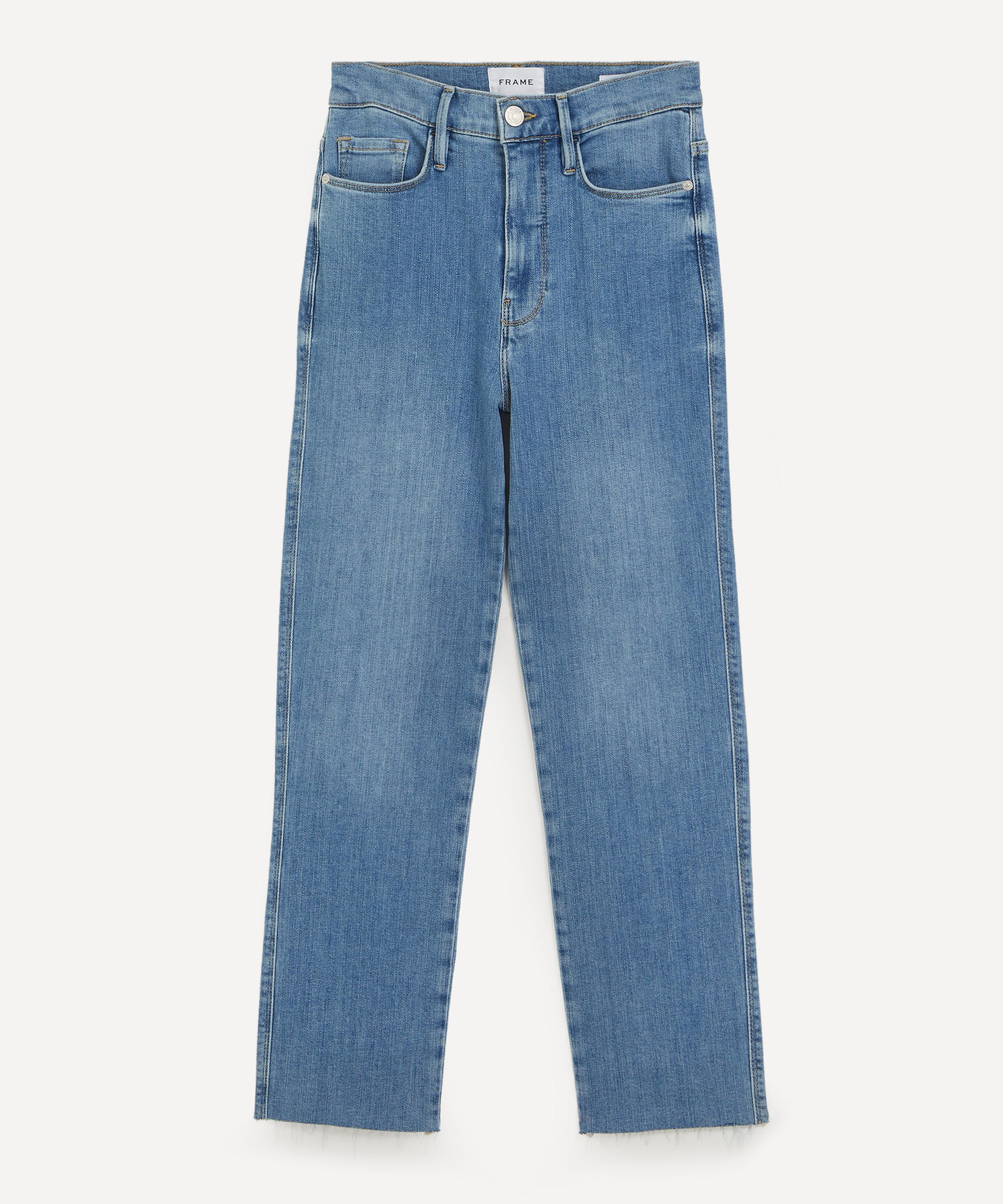 FRAME FRAME WOMEN'S LE SYLVIE RAW CROP HIGH-RISE STRAIGHT JEANS 