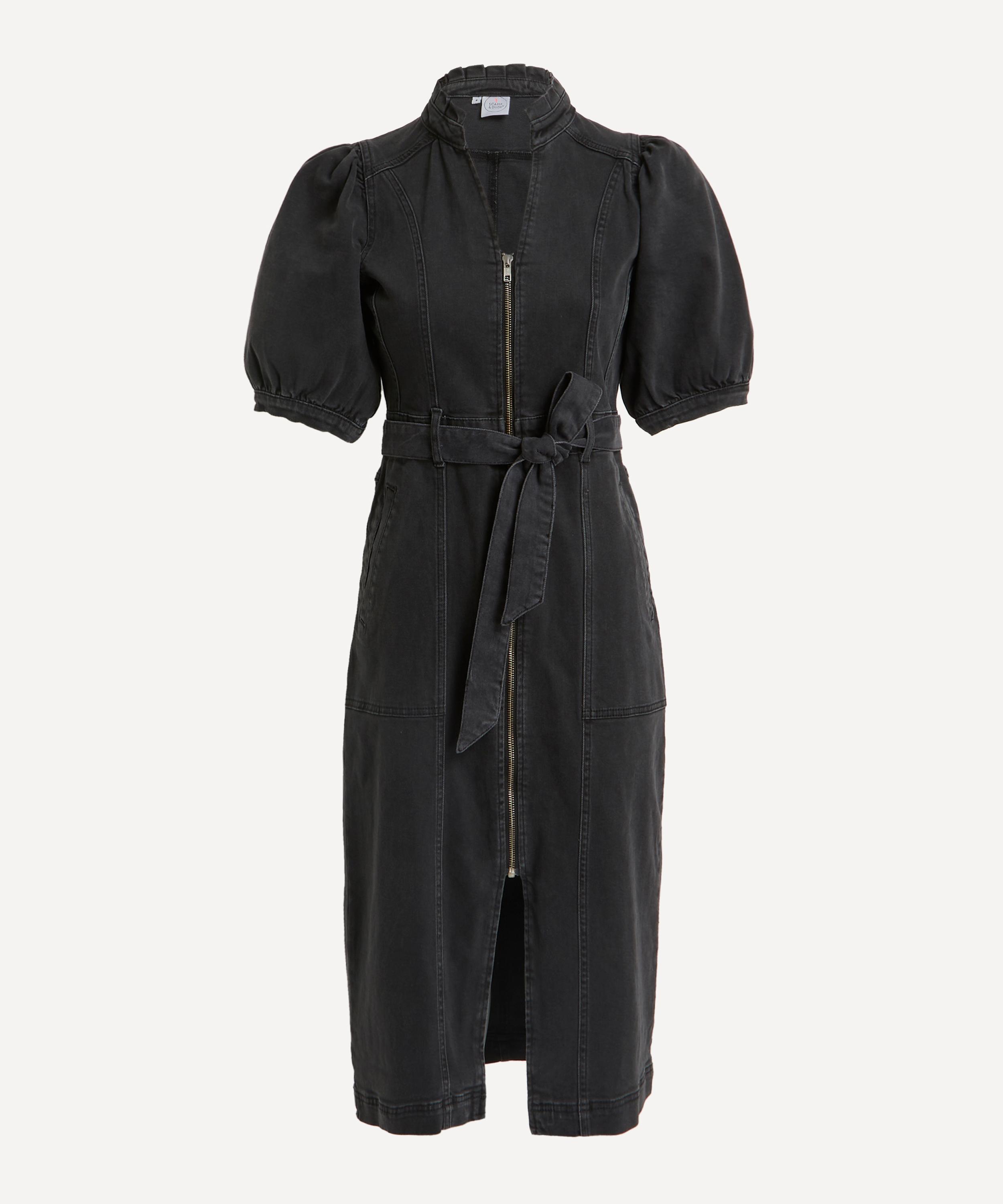 Shop Scamp & Dude Women's Washed Black Denim Dress