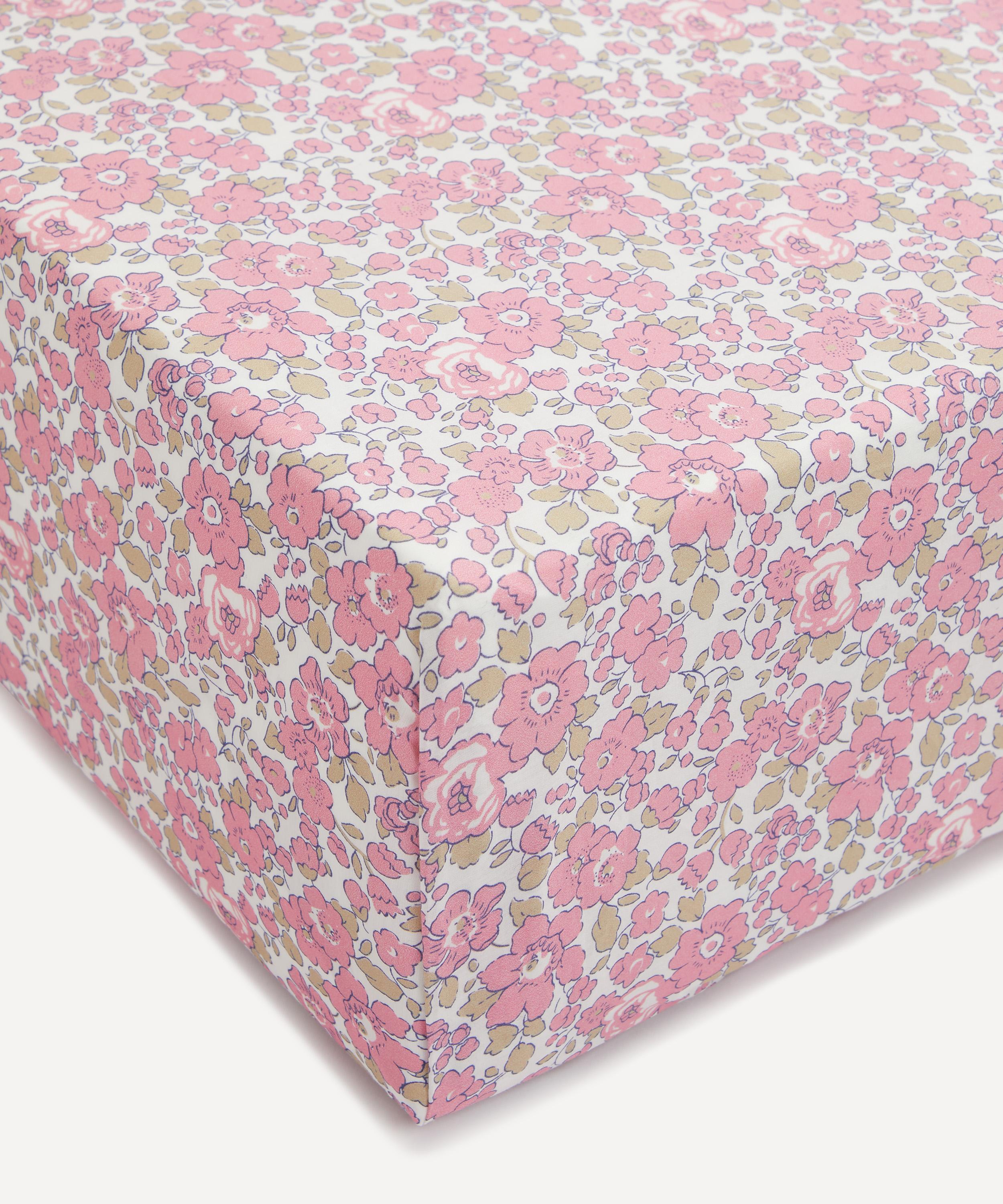 Shop Liberty Betsy Pink Tana Lawn King Fitted Sheet