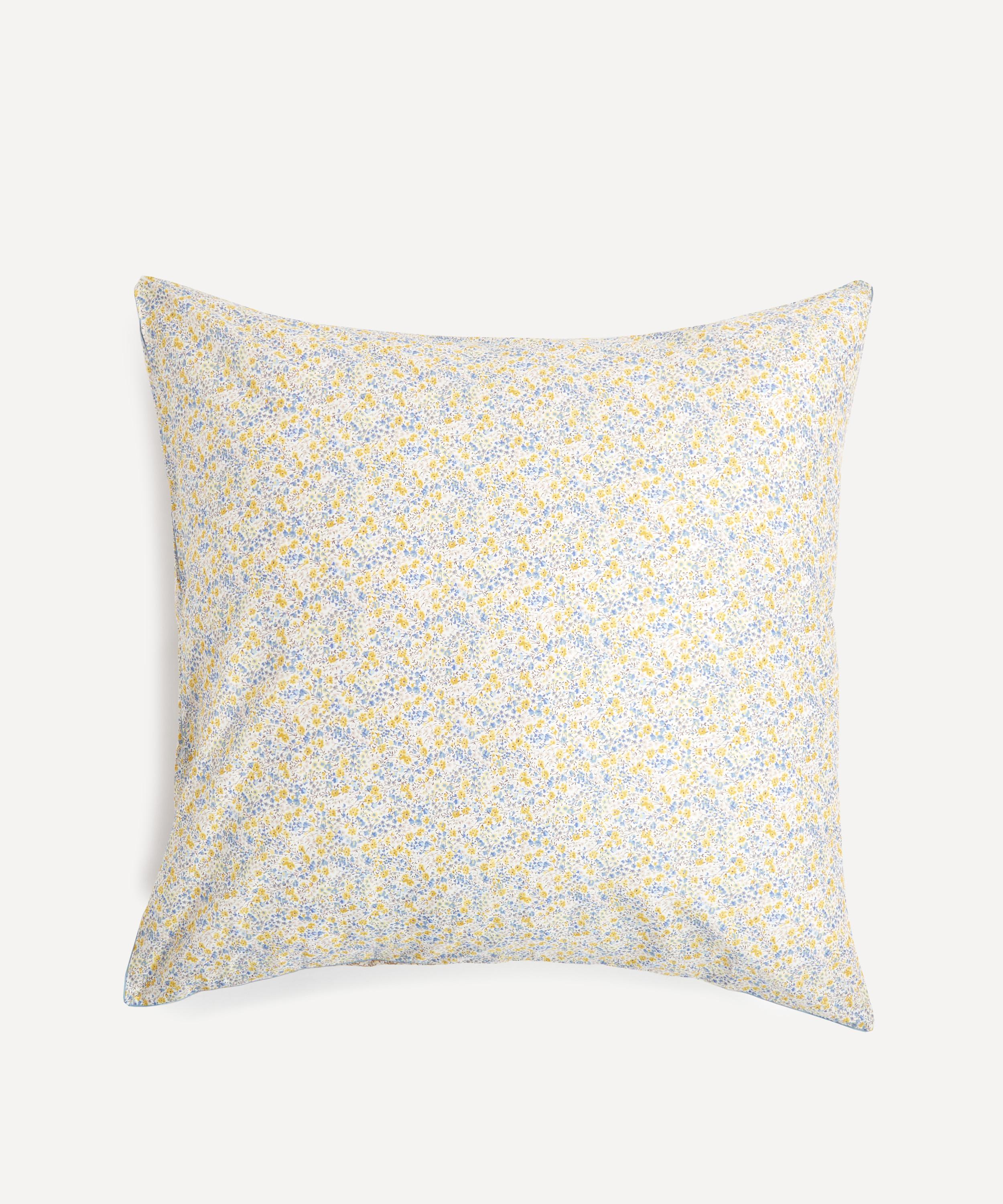 Shop Liberty Phoebe Yellow Tana Lawn Square Pillowcase