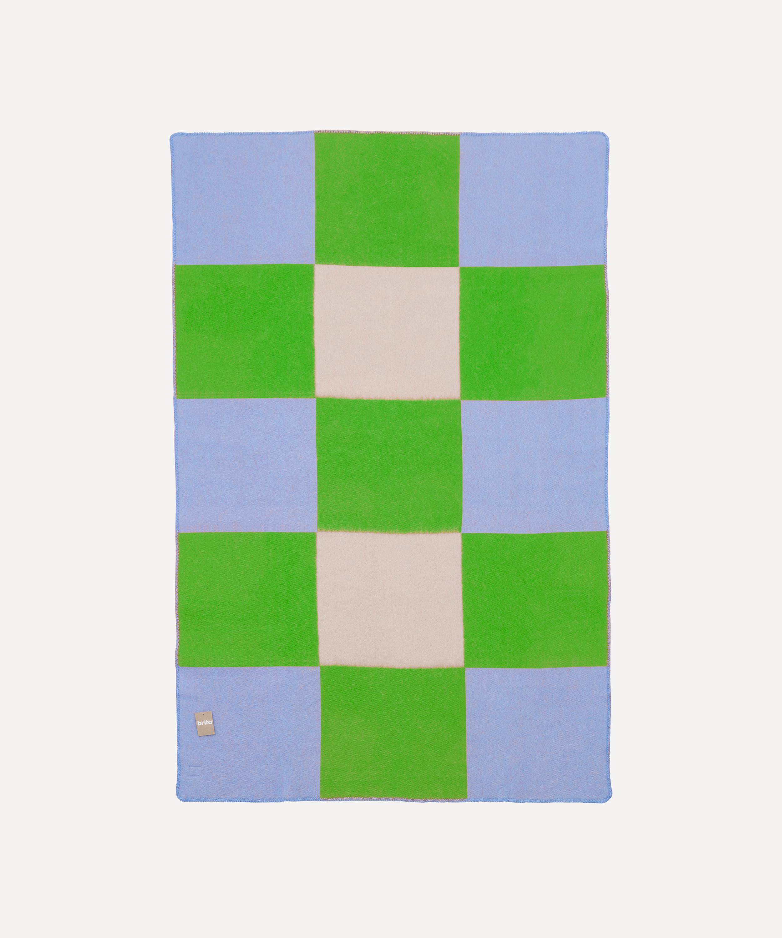 BRITA SWEDEN BRITA SWEDEN POP GREEN WOOL BLANKET 