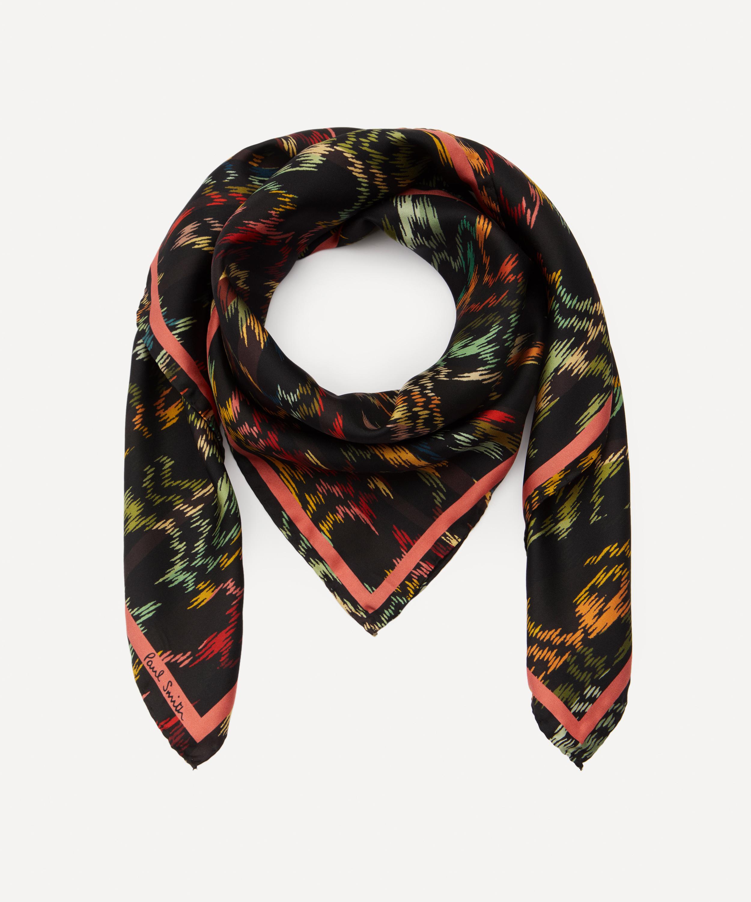 Shop Paul Smith Women's Swirl Silk Animal Print Scarf