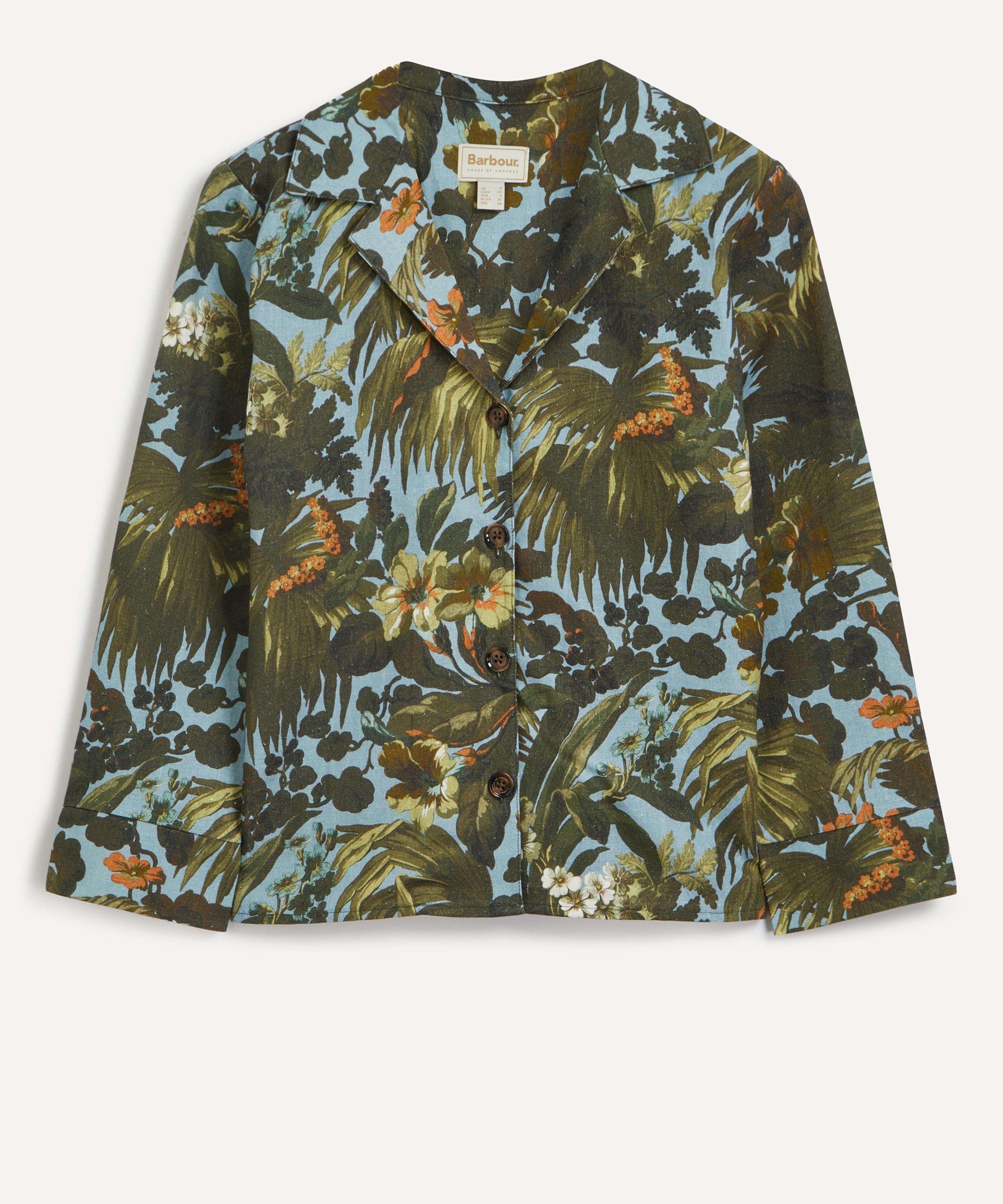 BARBOUR BARBOUR WOMEN'S X HOUSE OF HACKNEY LAURISTON LIMERENCE SKY SHIRT 