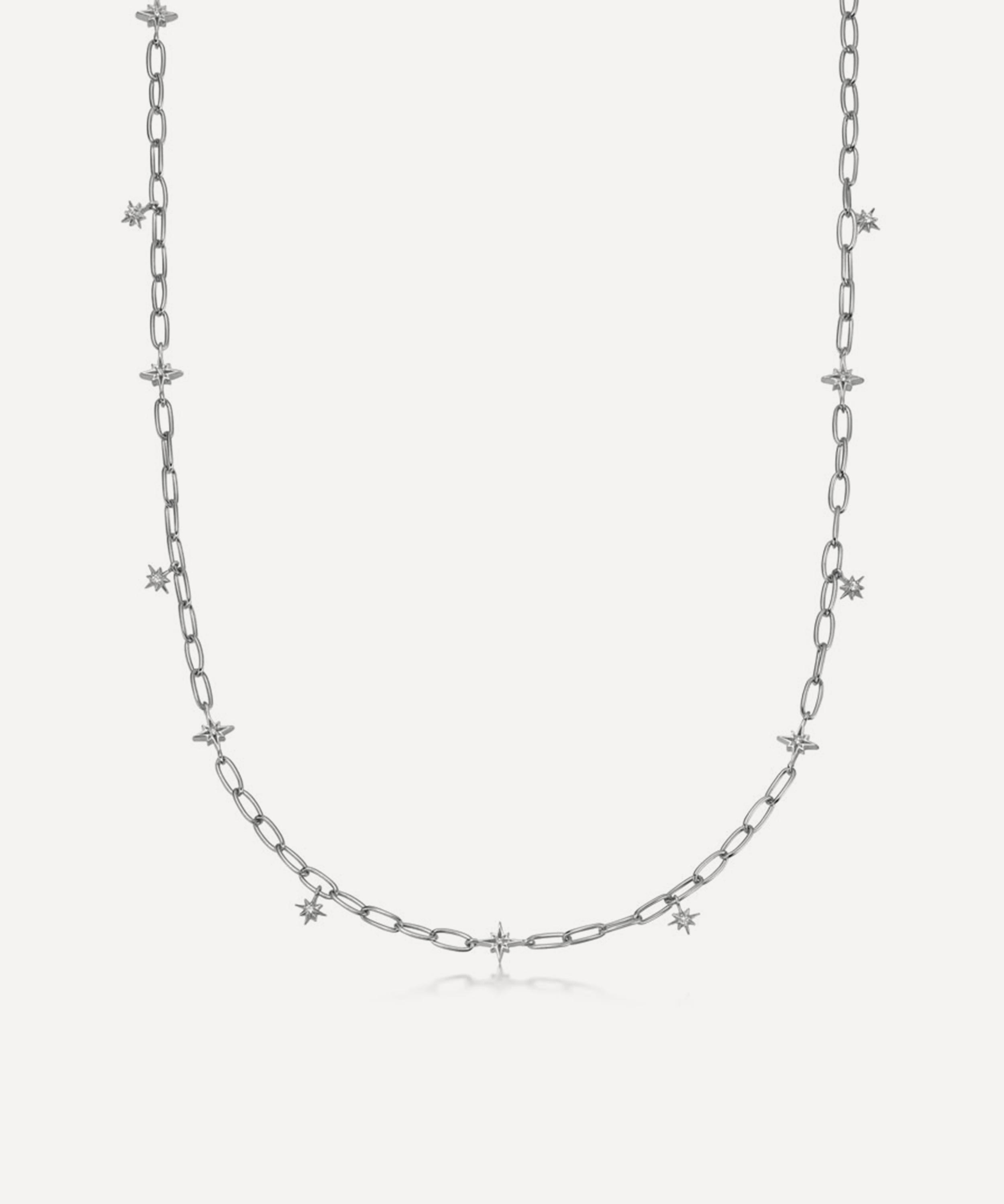 Shop Astley Clarke Sterling Silver Tiny Star Choker Necklace