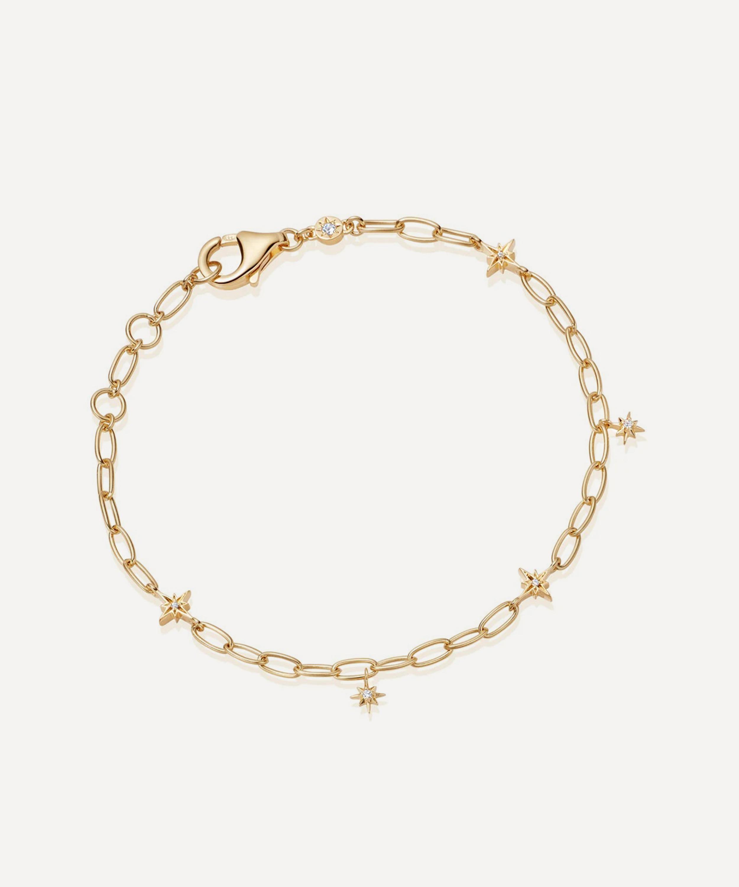 ASTLEY CLARKE ASTLEY CLARKE 18CT GOLD-PLATED VERMEIL SILVER TINY STAR CHARM BRACELET 