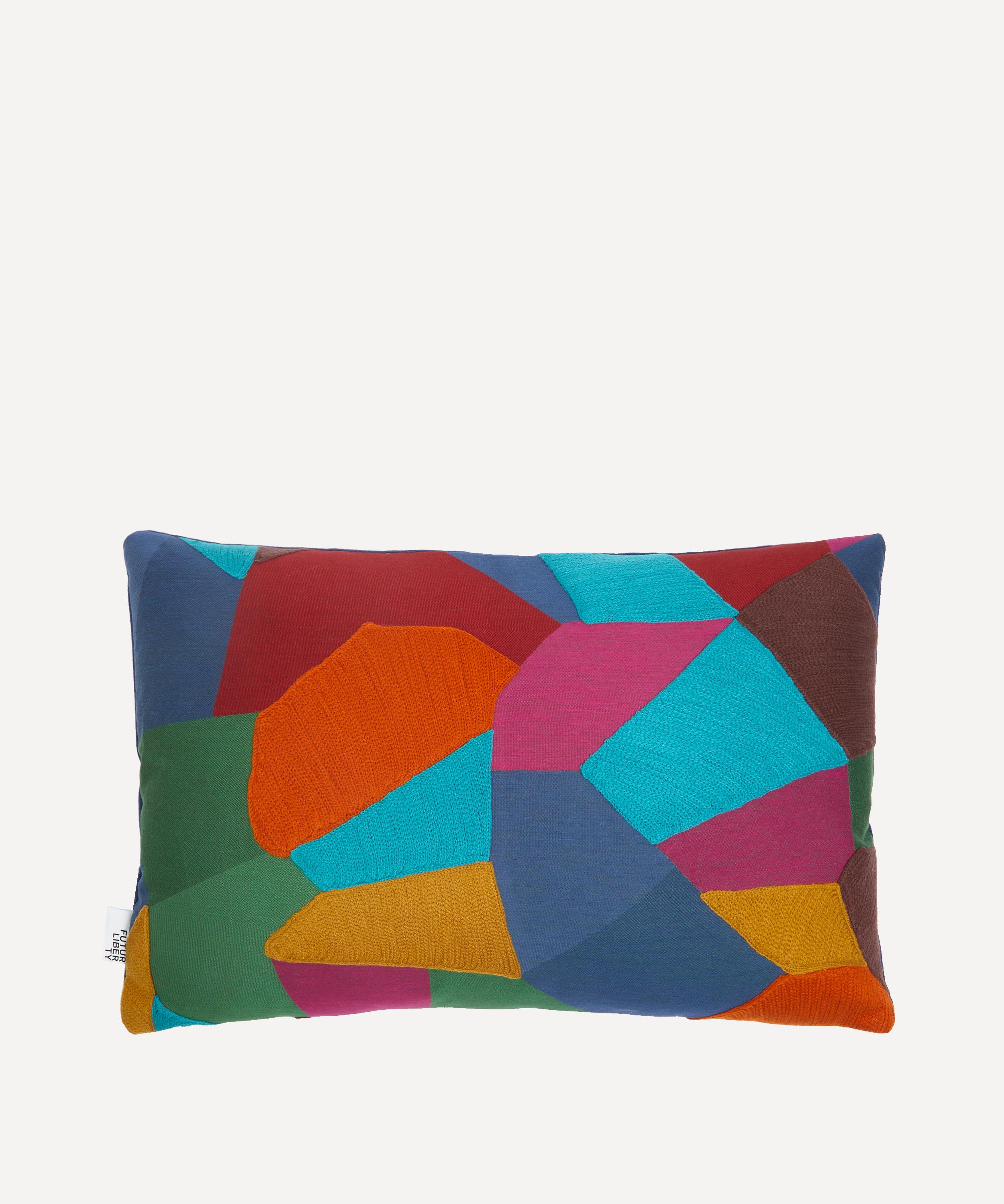 Liberty Futur Embroidery And Duncombe Linen Cushion