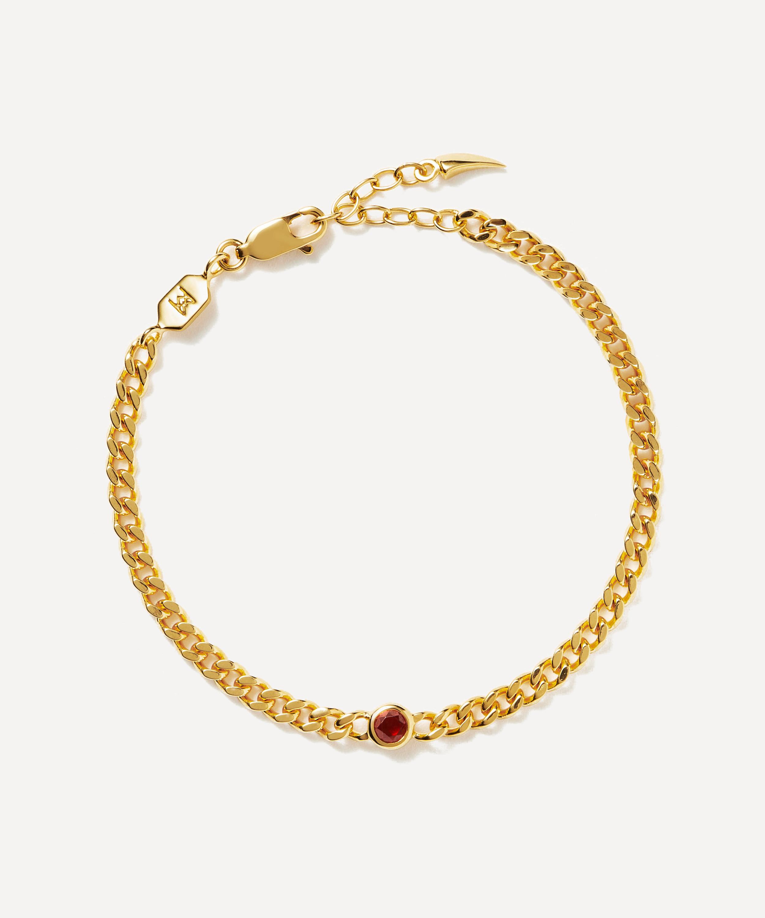 Missoma 18ct Gold-plated Vermeil Silver January Birthstone Chain Bracelet