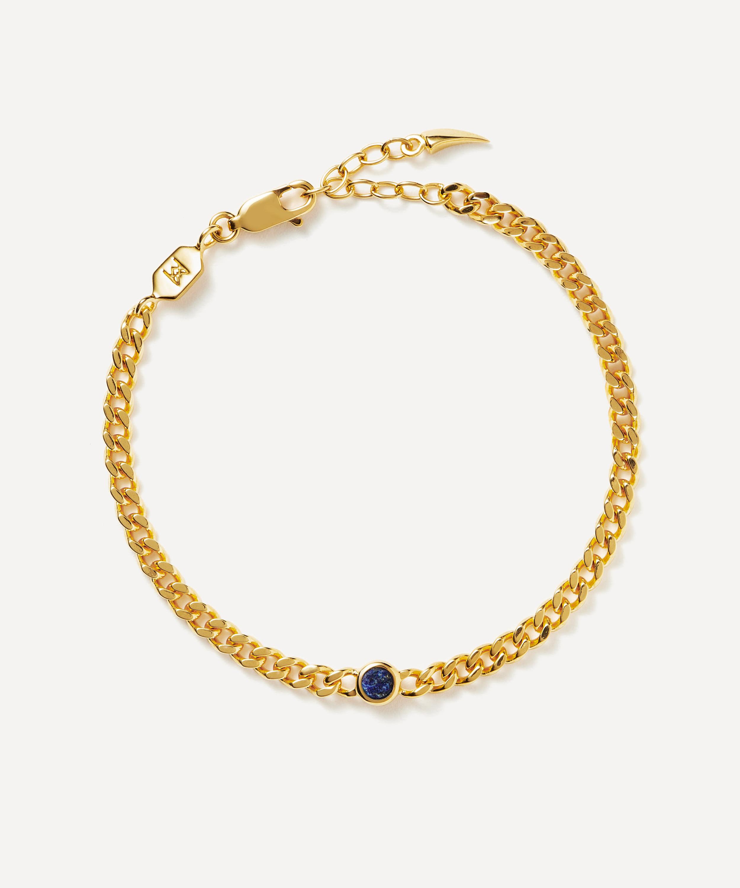 Missoma 18ct Gold-Plated Vermeil Silver September Birthstone Chain Bracelet Luxury