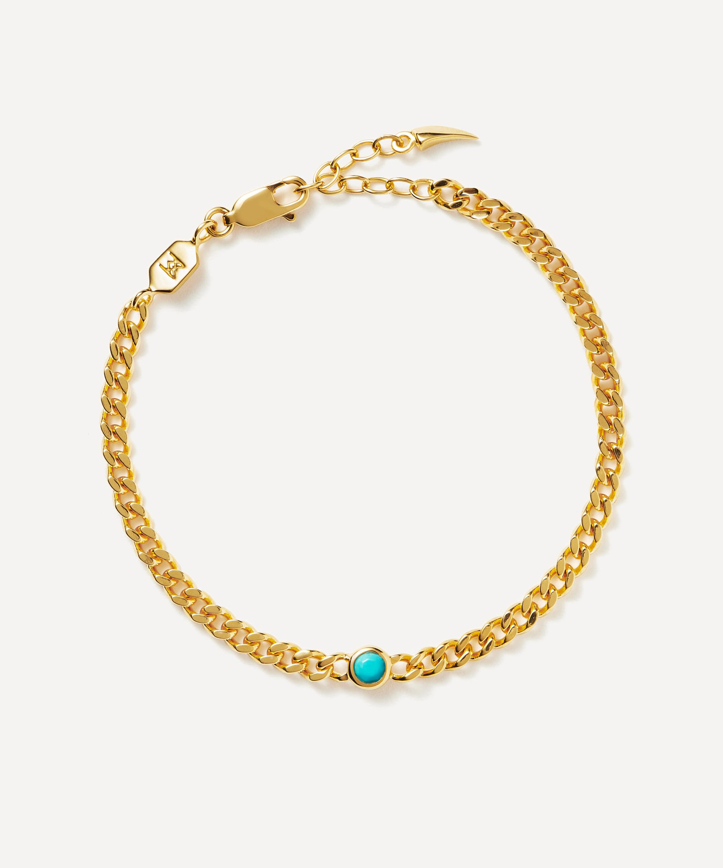 Missoma 18ct Gold-plated Vermeil Silver December Birthstone Chain Bracelet