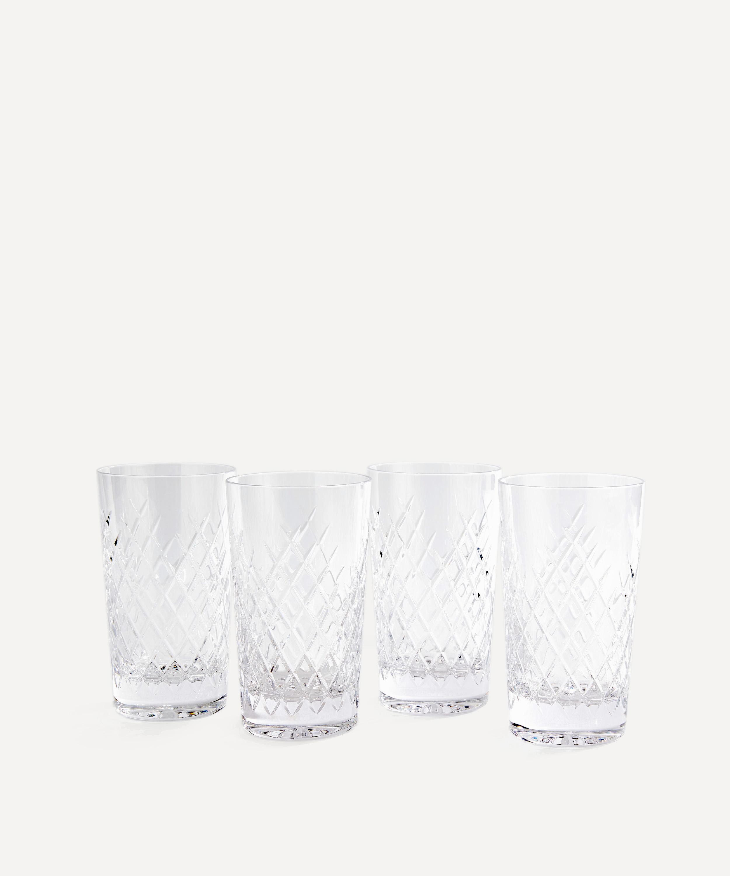 Soho Home White Barwell Crystal Highball Glass Set