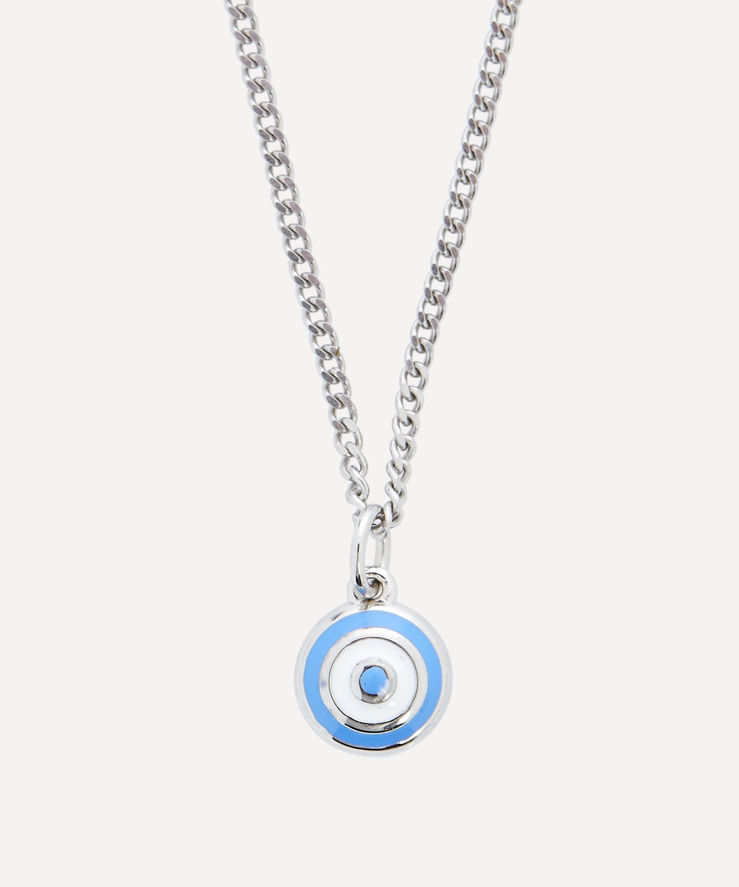 MIANSAI MIANSAI MENS STERLING SILVER OJOS PENDANT NECKLACE 