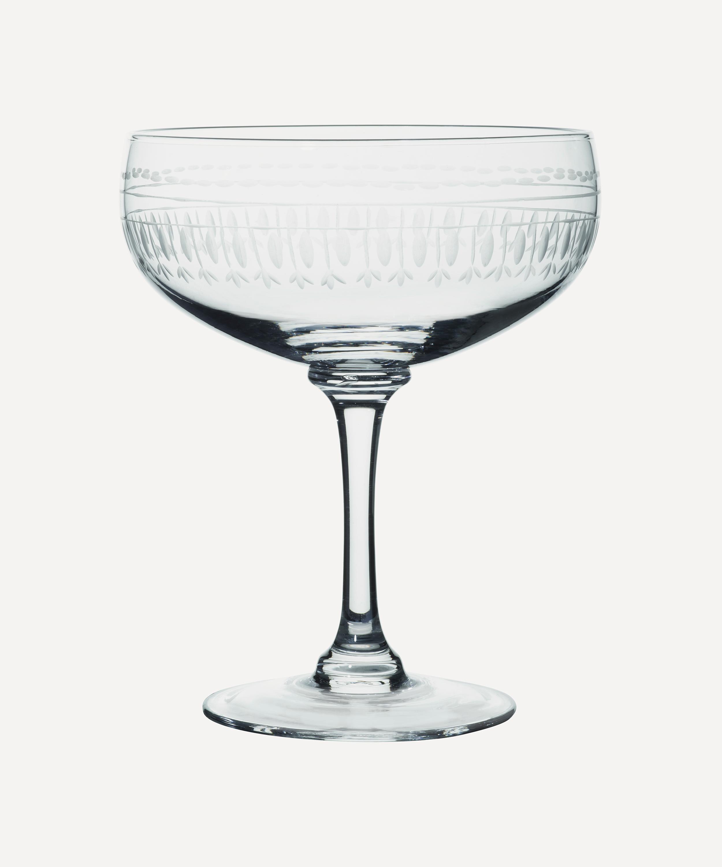 THE VINTAGE LIST THE VINTAGE LIST CRYSTAL COCKTAIL GLASSES SET OF FOUR 