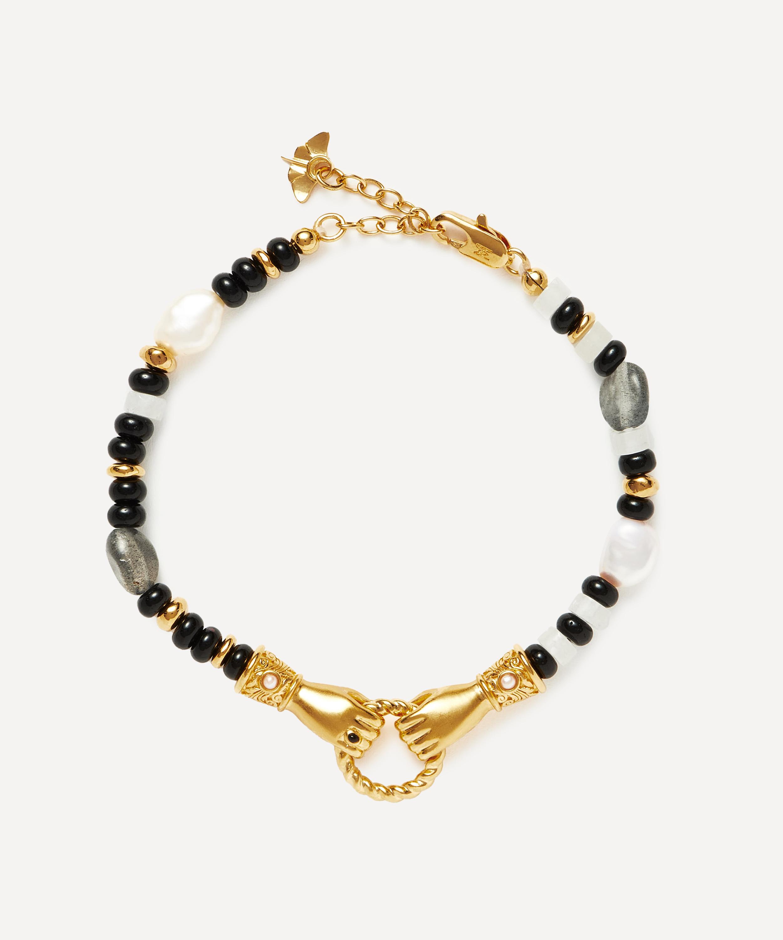 Missoma X Harris Reed 18ct Gold-plated In Good Hands Beaded Gemstone Bracelet