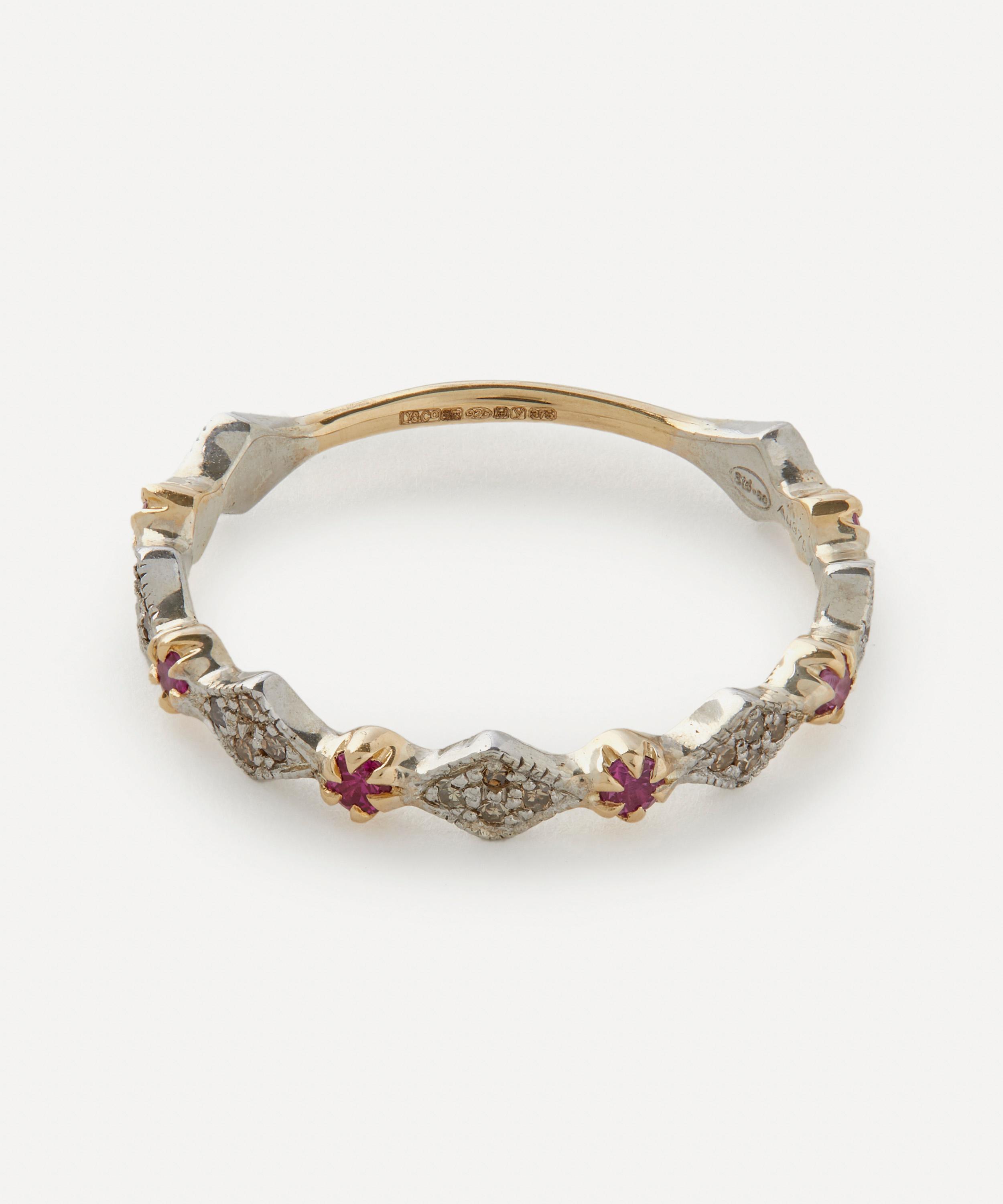 Shop Pascale Monvoisin 9ct Gold Ava No.1 Pink Sapphire Ring