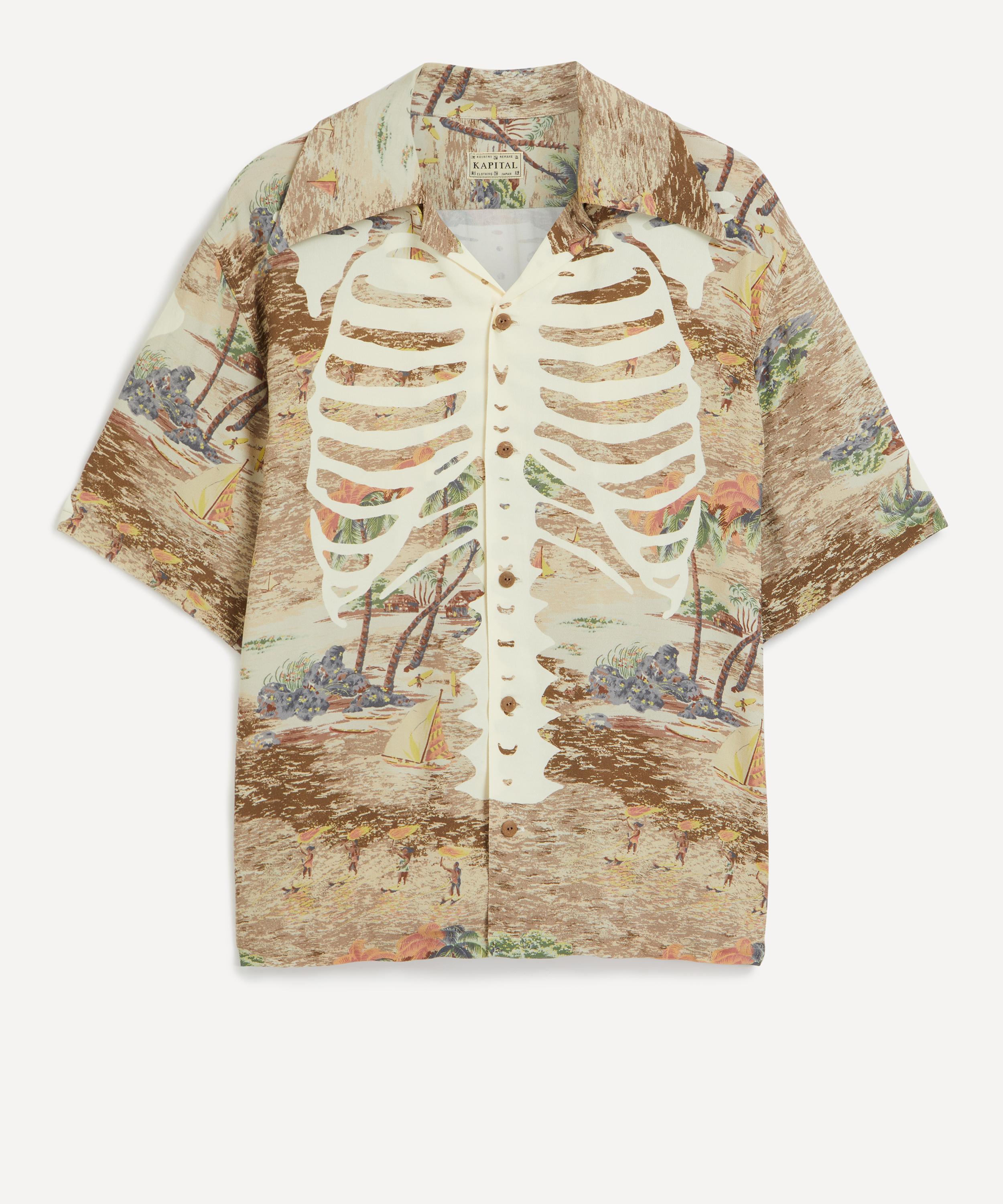 Shop Kapital Mens Bone Wrangle Aloha Hawaiian Shirt